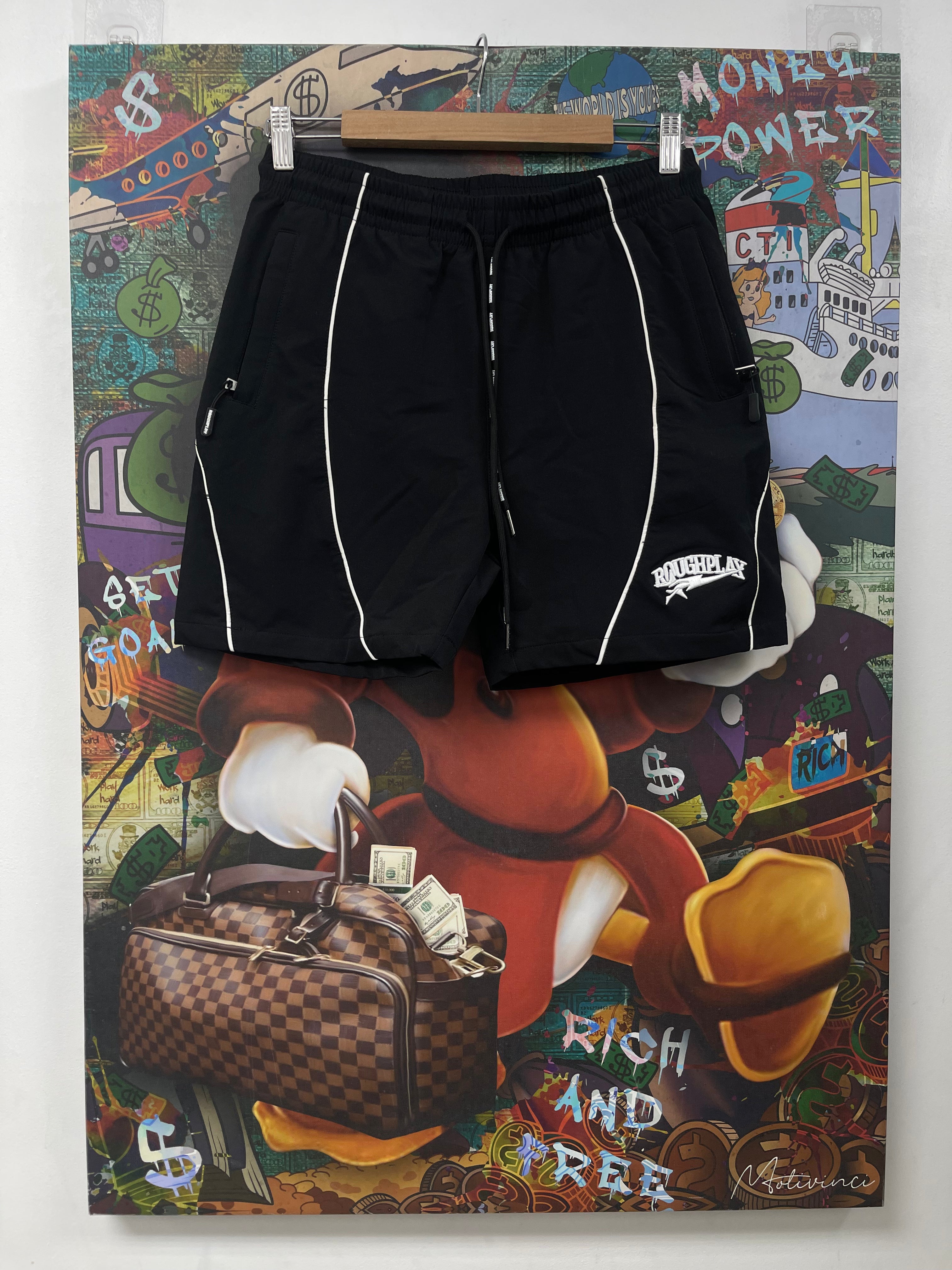 Roughplay Black Piping Shorts