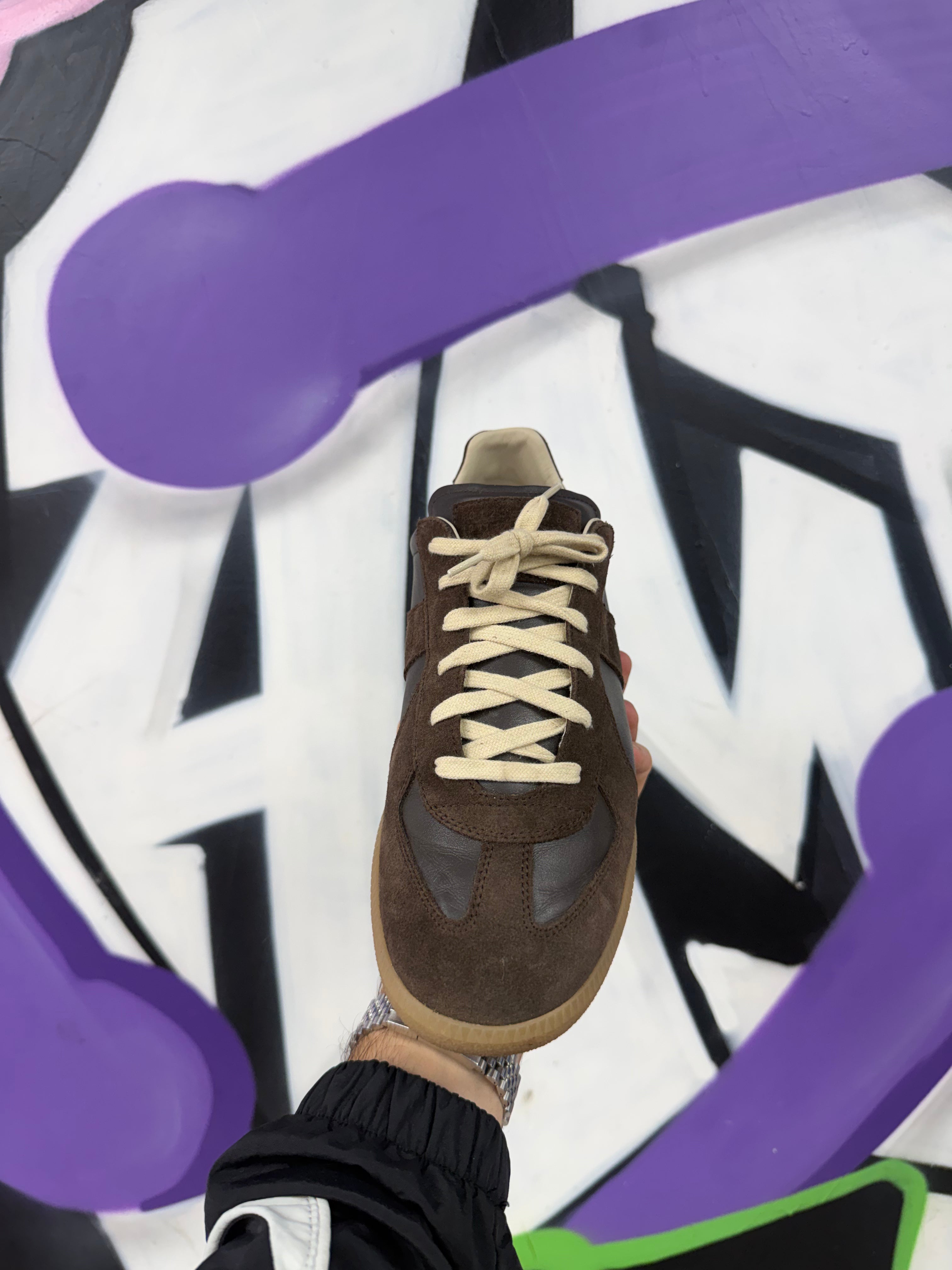 Maison Margiela Brown Replica Low Sneakers