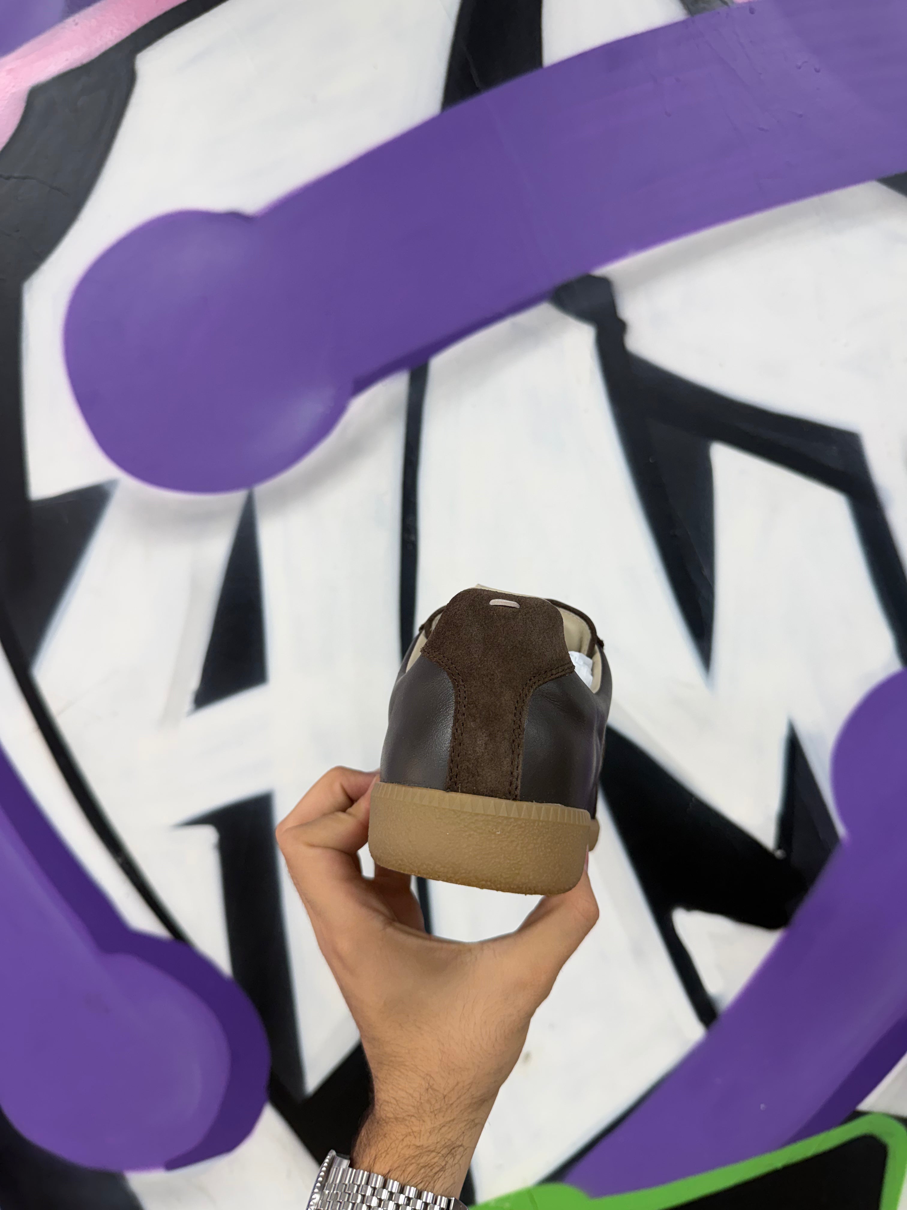 Maison Margiela Brown Replica Low Sneakers