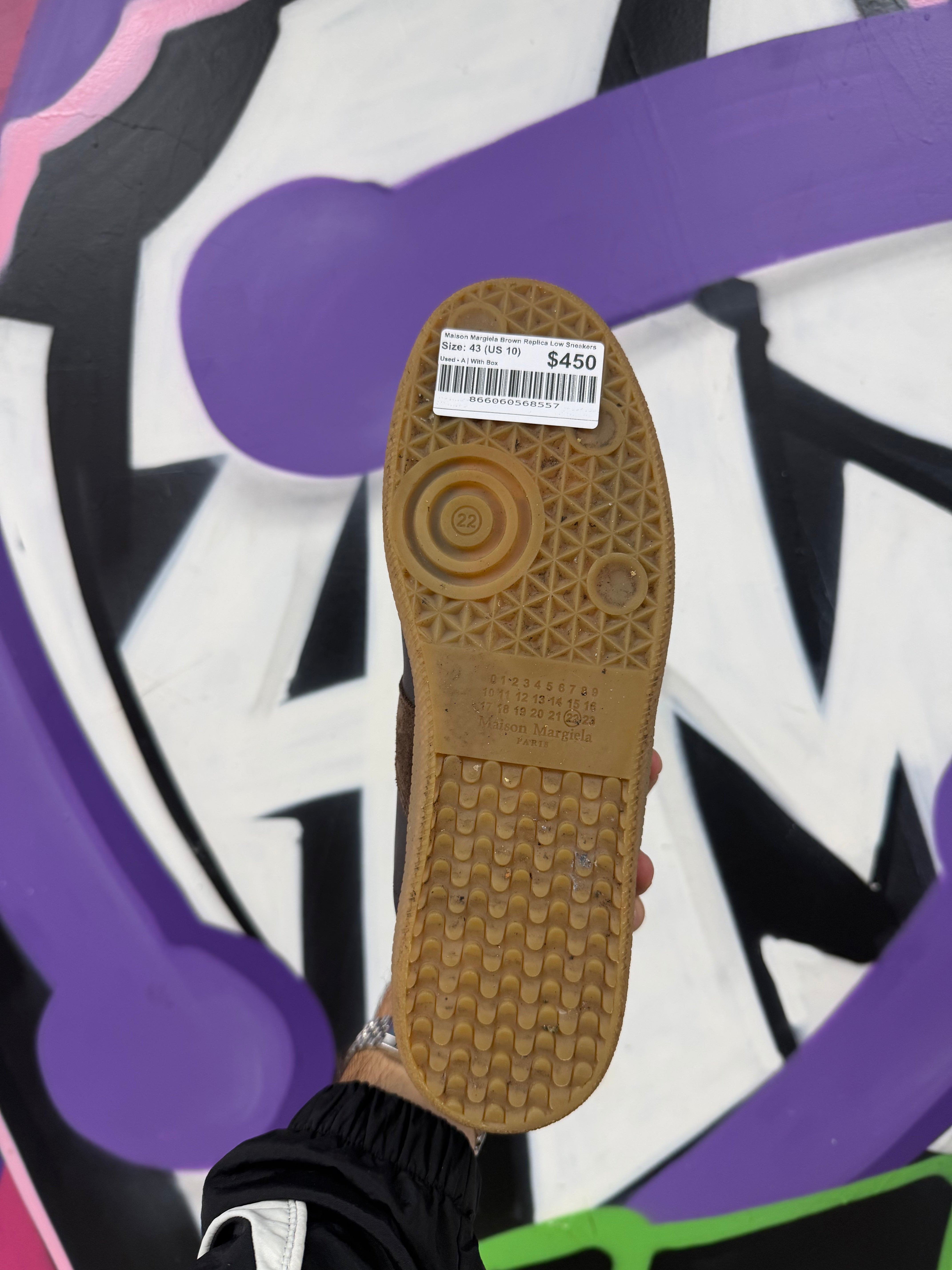 Maison Margiela Brown Replica Low Sneakers