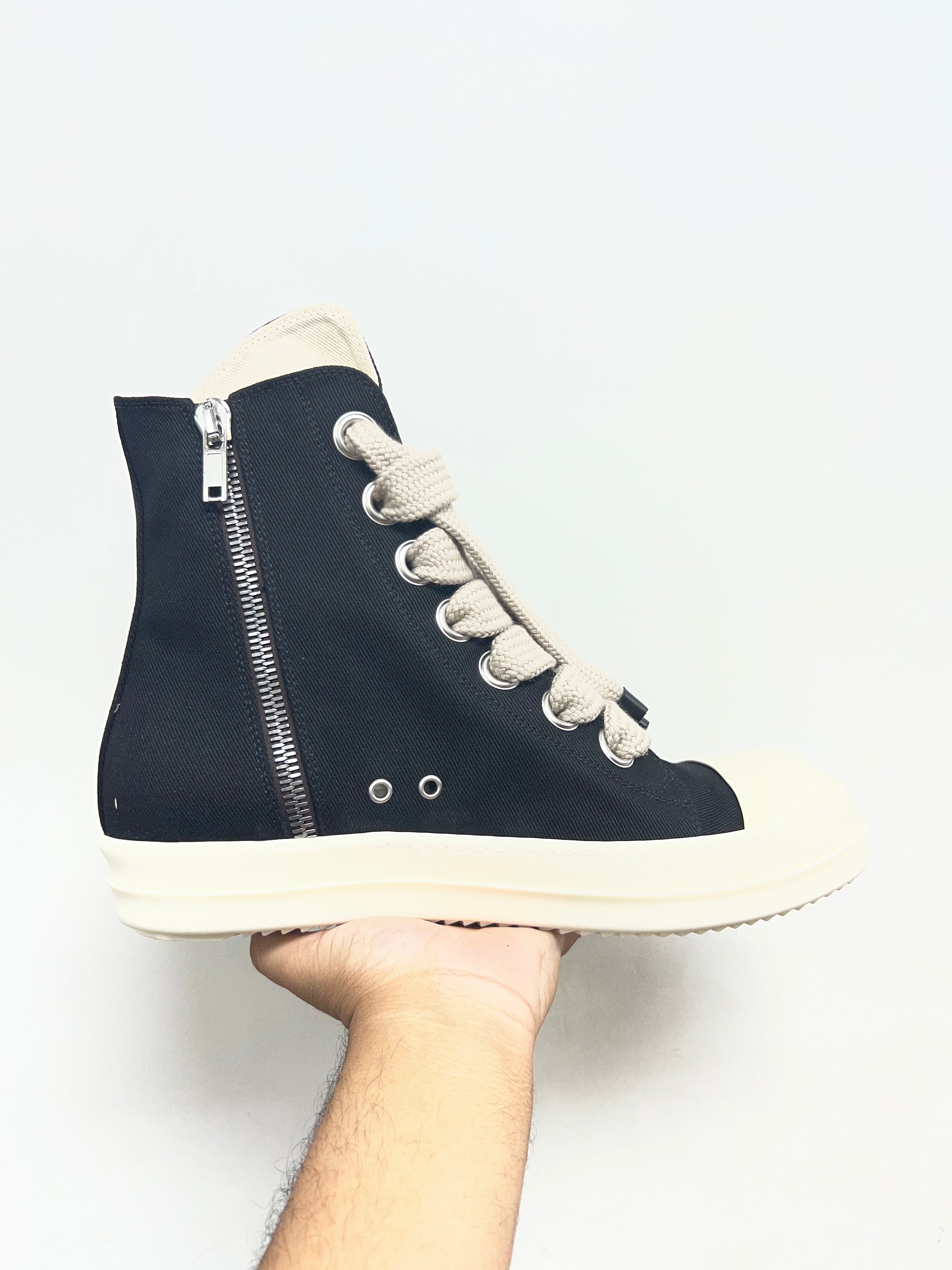 Rick Owens Black DRKSHDW Jumbo Lace Hi Sneakers