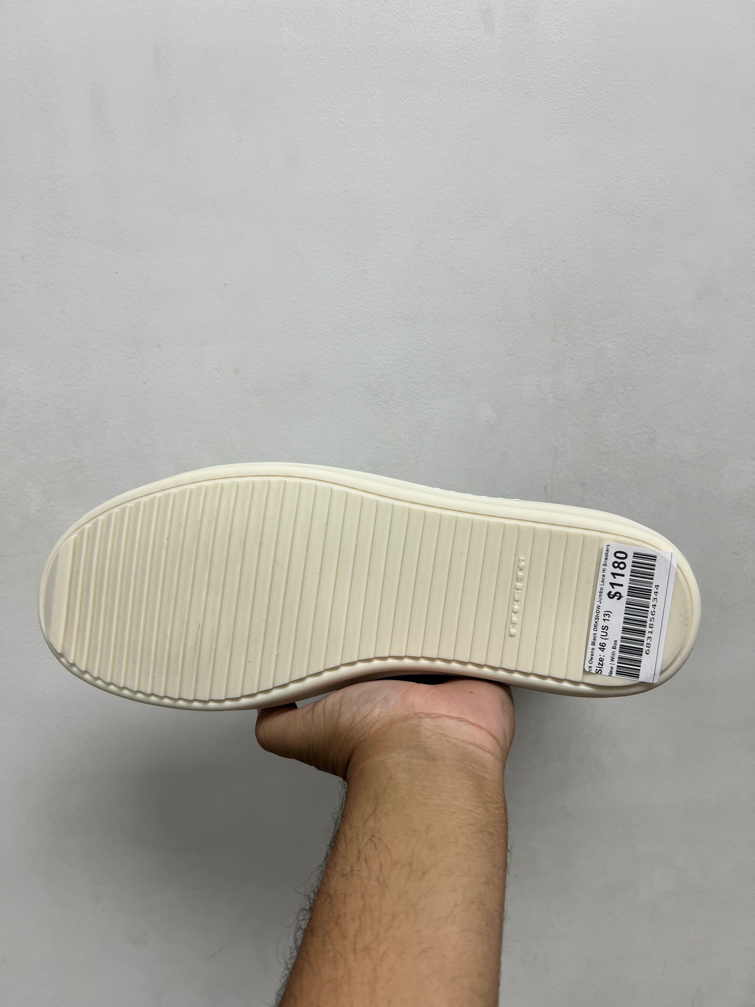 Rick Owens Black DRKSHDW Jumbo Lace Hi Sneakers