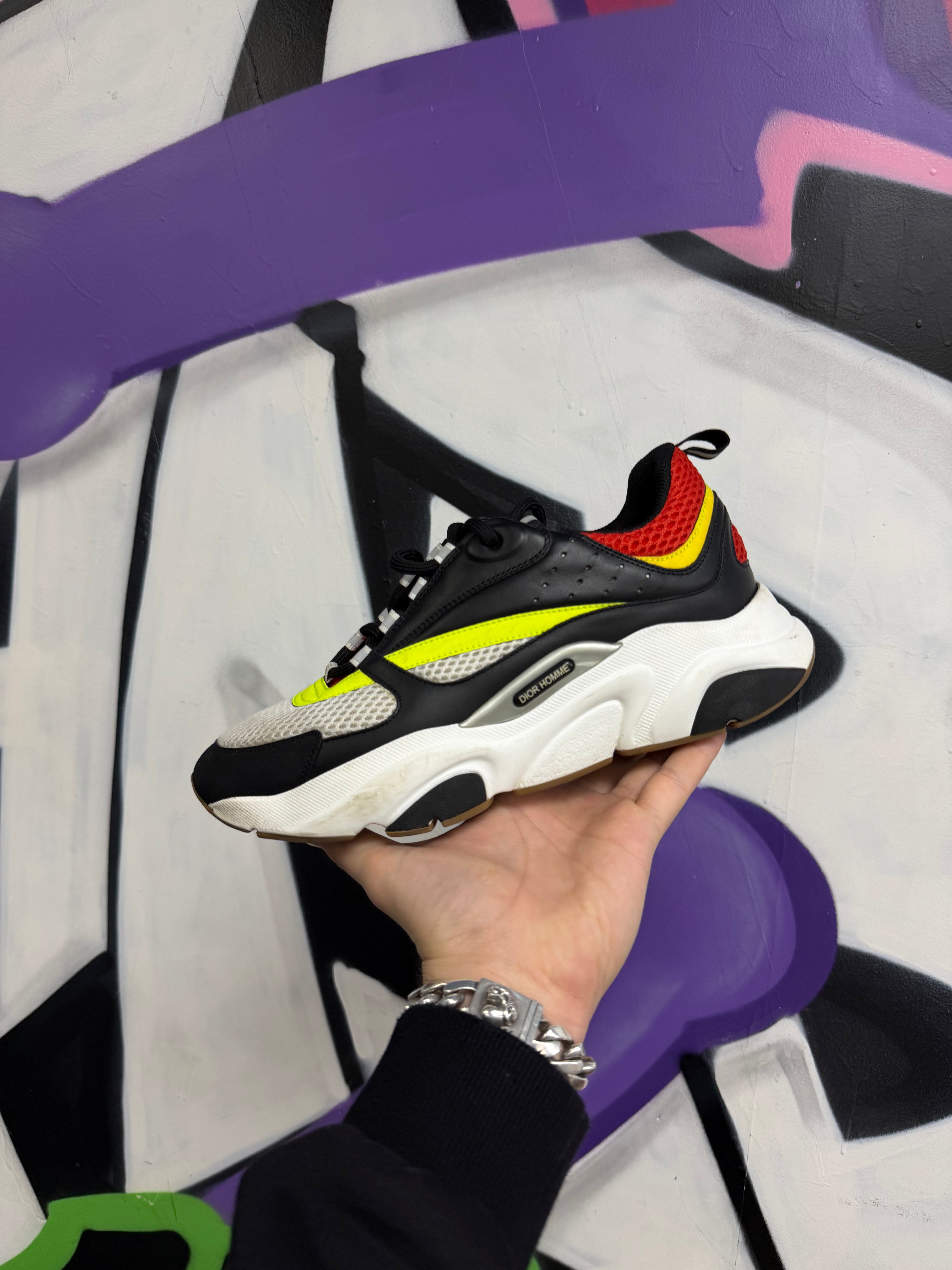 Dior Black Red Lime B22 Homme Sneakers