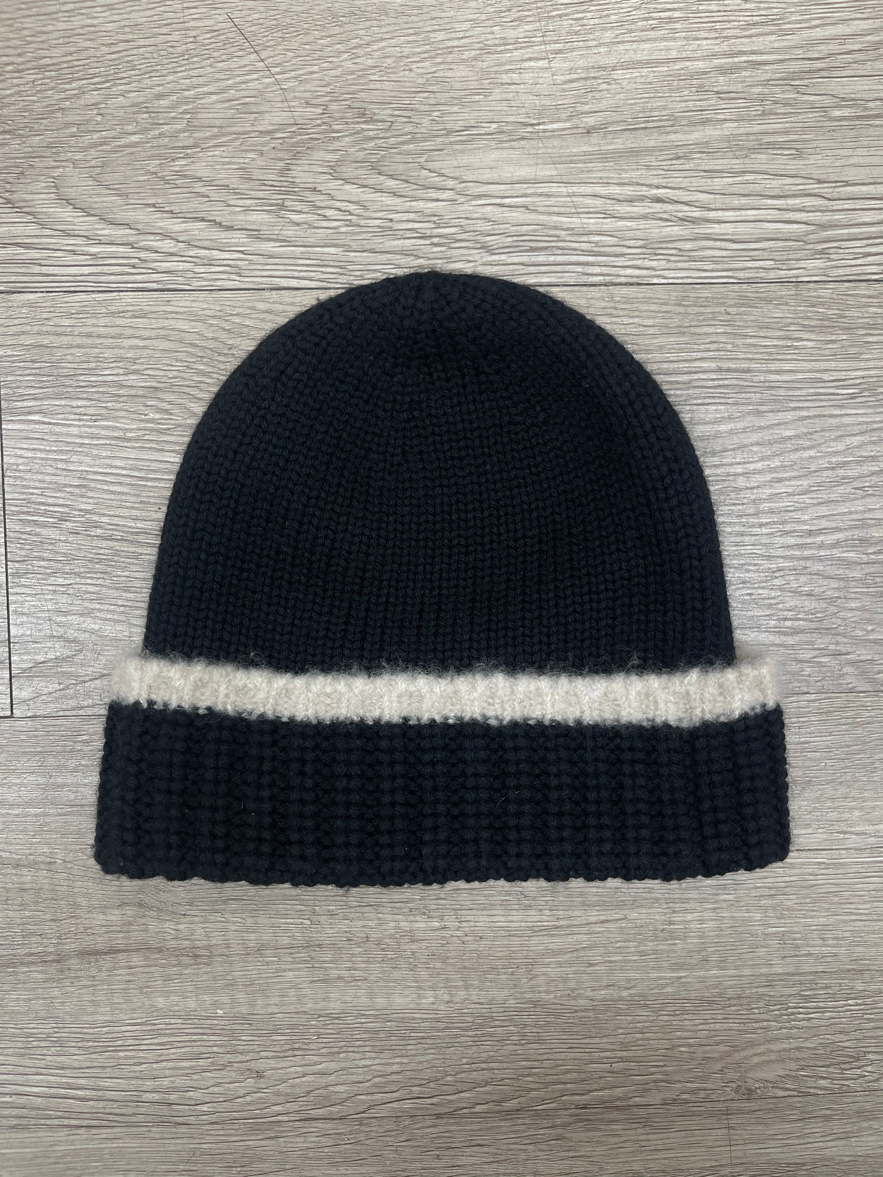 Chanel Black White CC Logo Beanie