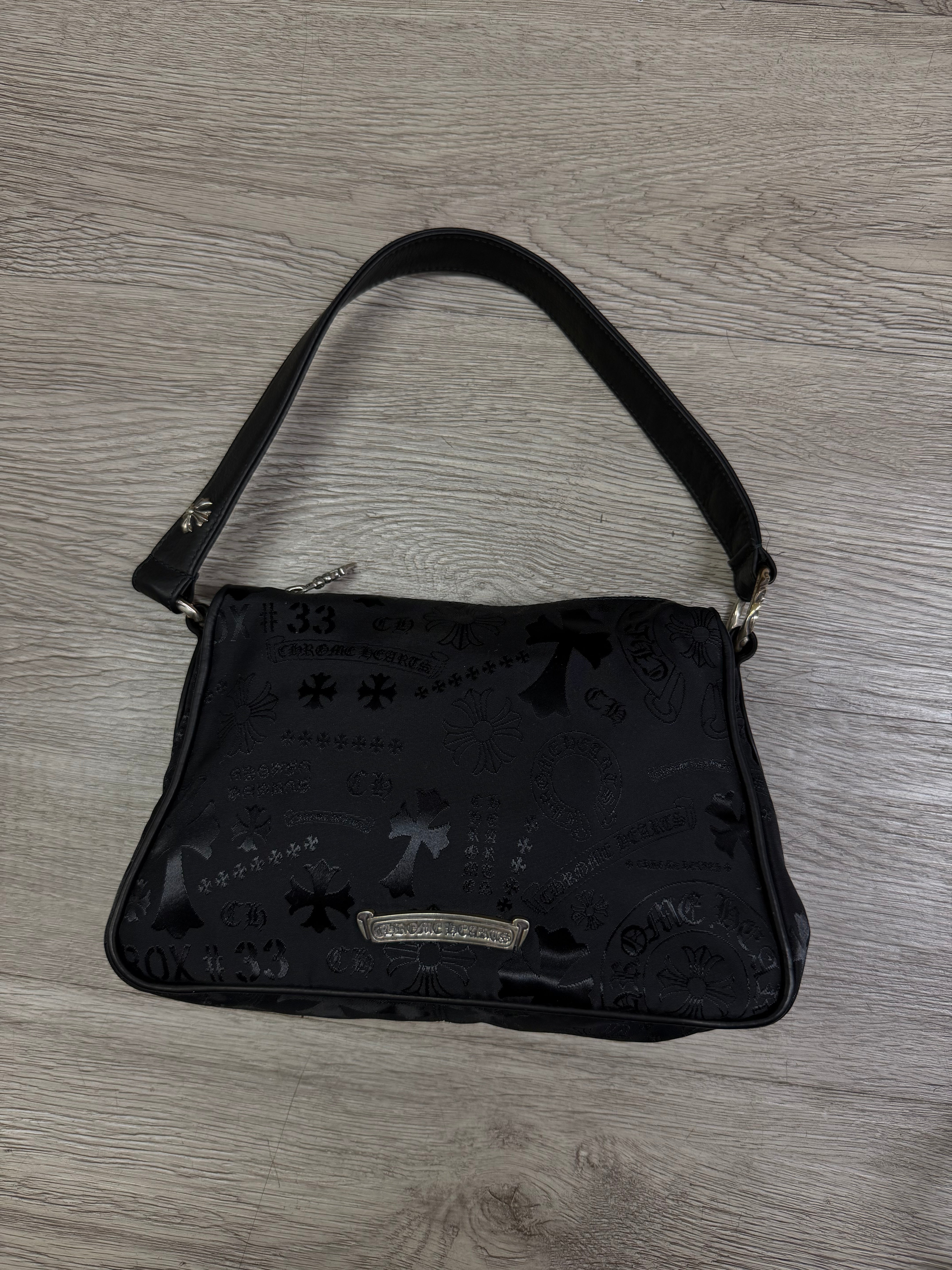 Chrome Hearts Black Nylon Stencil Bag