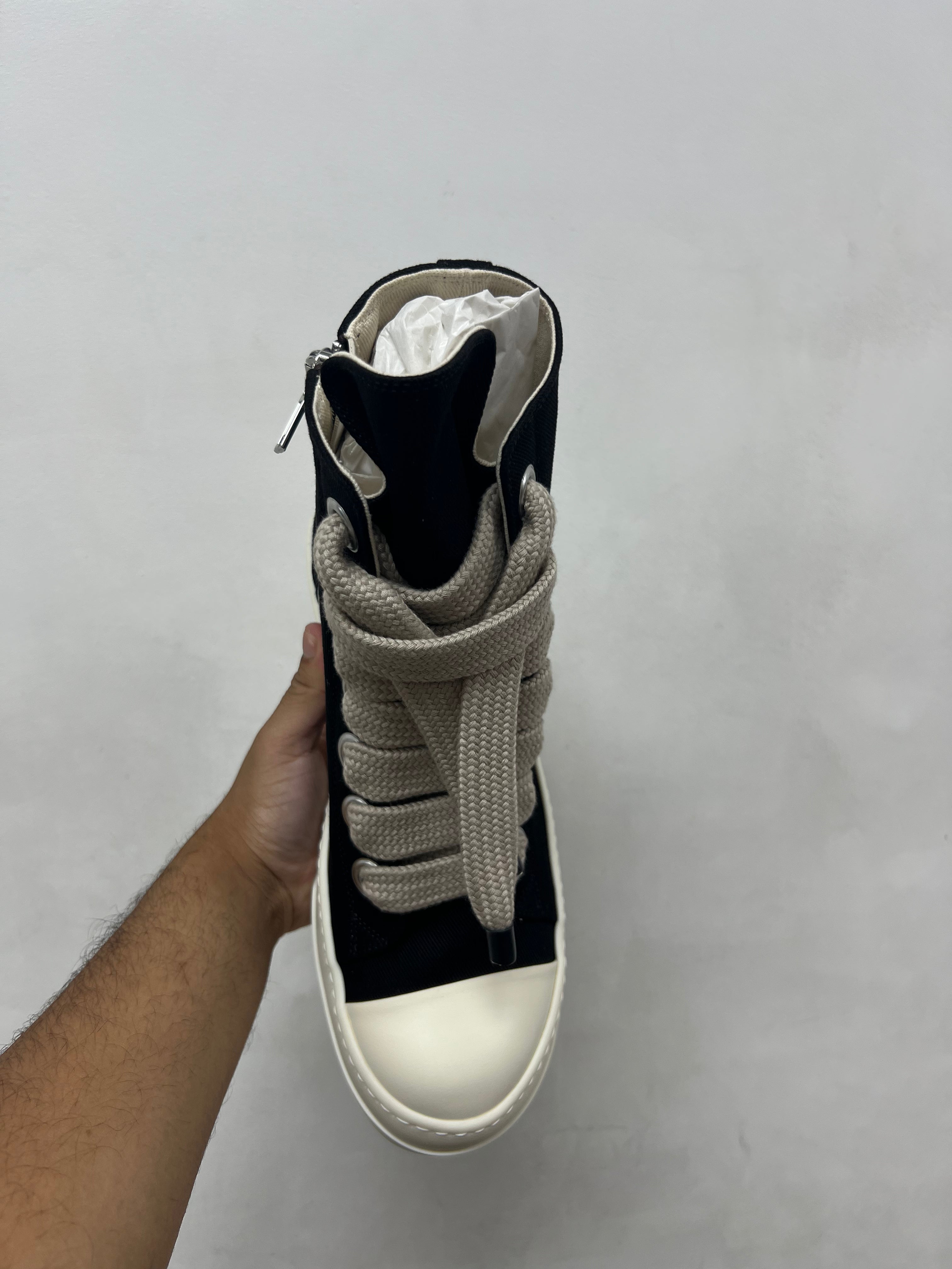 Rick Owens Black DRKSHDW Jumbo Lace Hi Sneakers