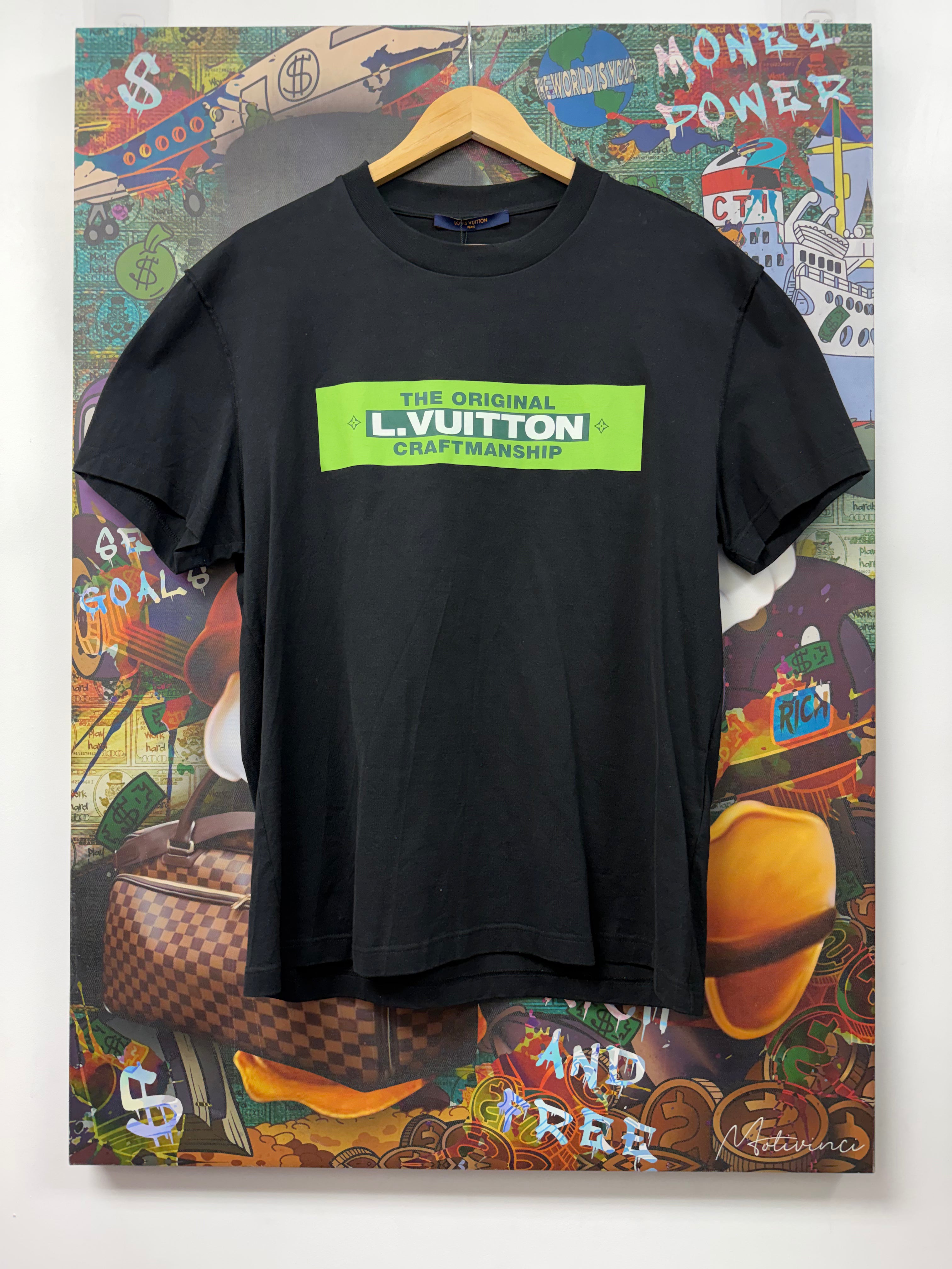 Louis Vuitton Black Green Craftsmanship Tee