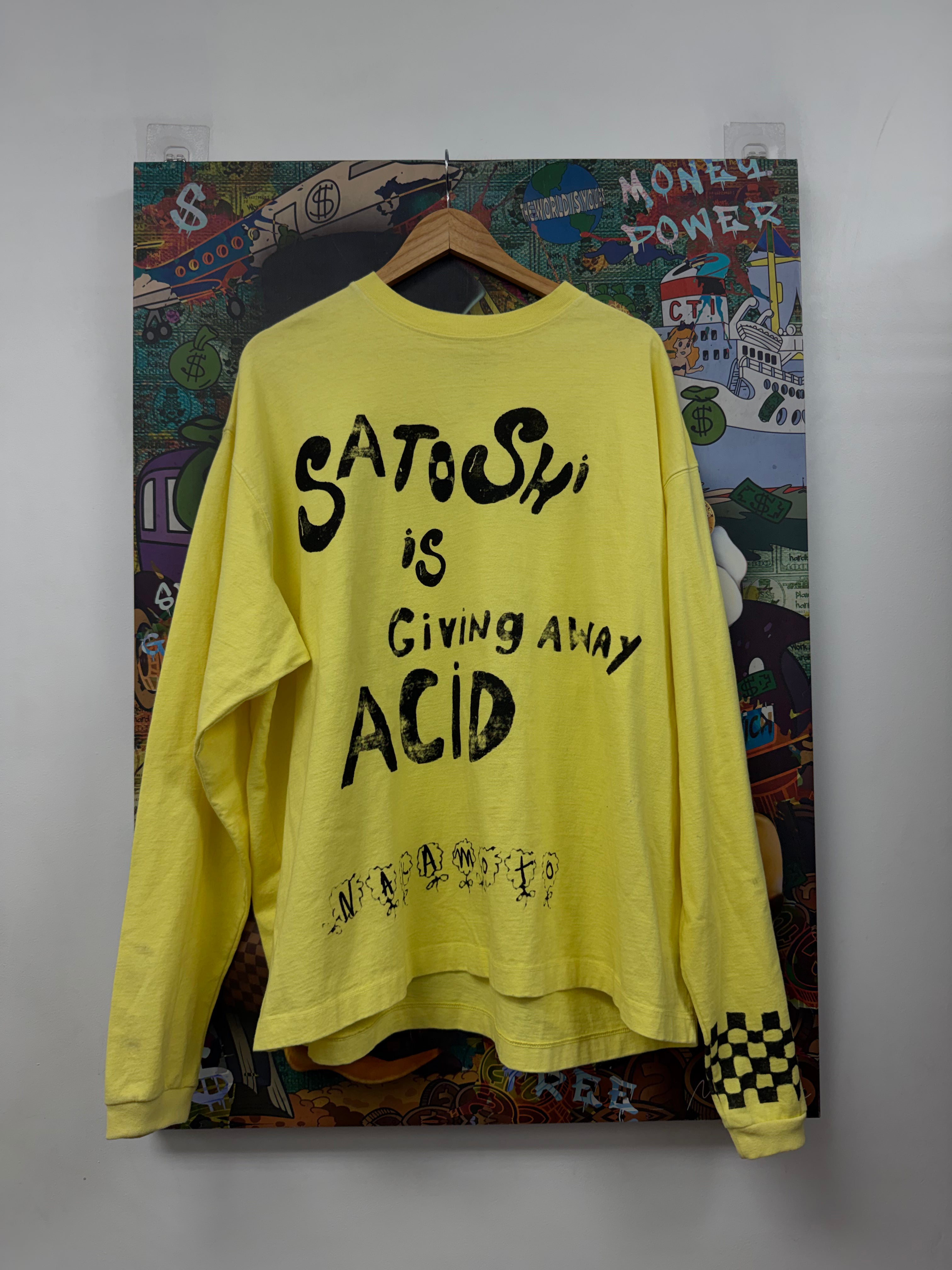 Satoshi Nakamoto Yellow Black Acid Long Sleeve
