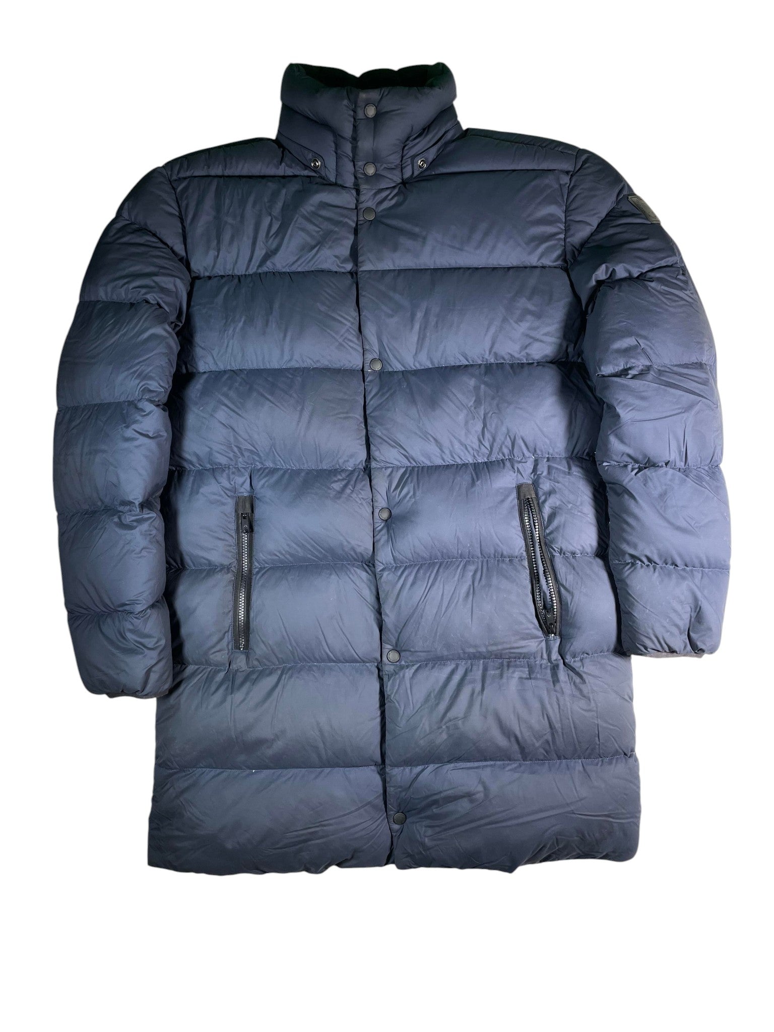 Moose Knuckles Navy Long Puffer Jacket