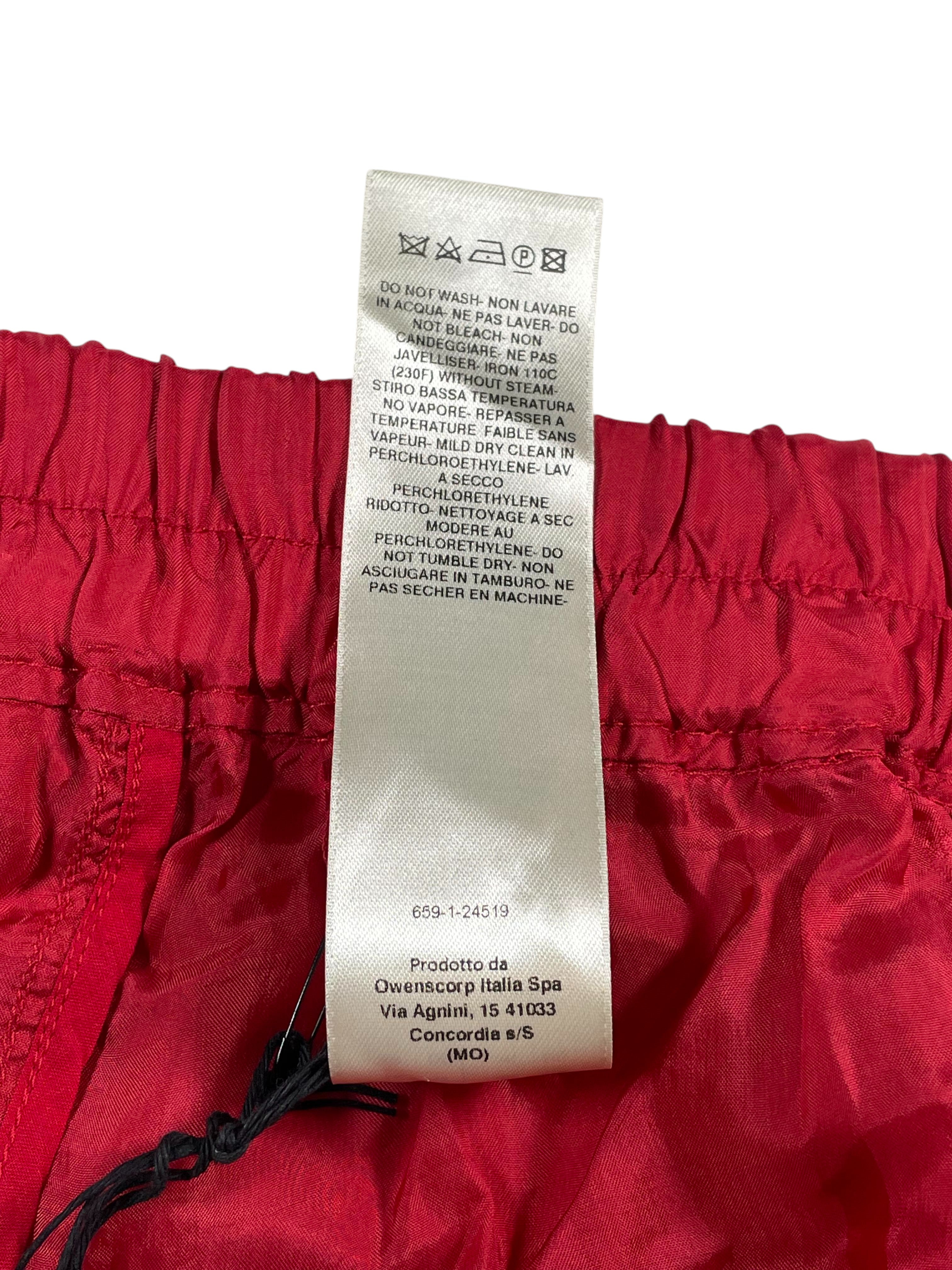 Rick Owens Red Drawstring Pants