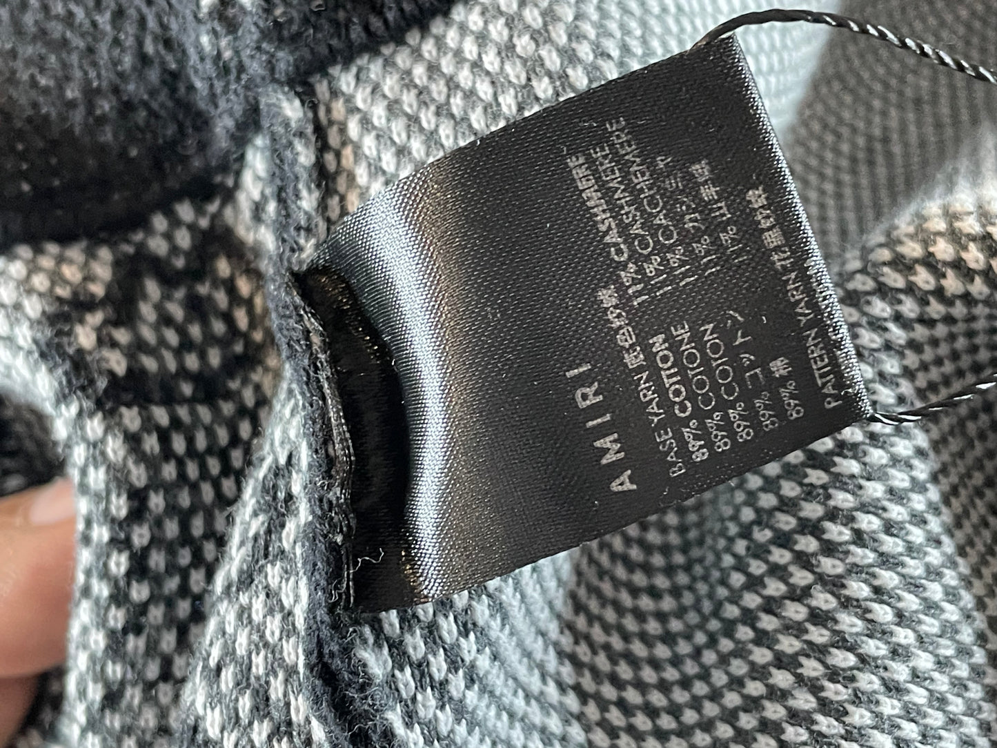 Amiri MA Knit Paisley Sweats Black Used Small