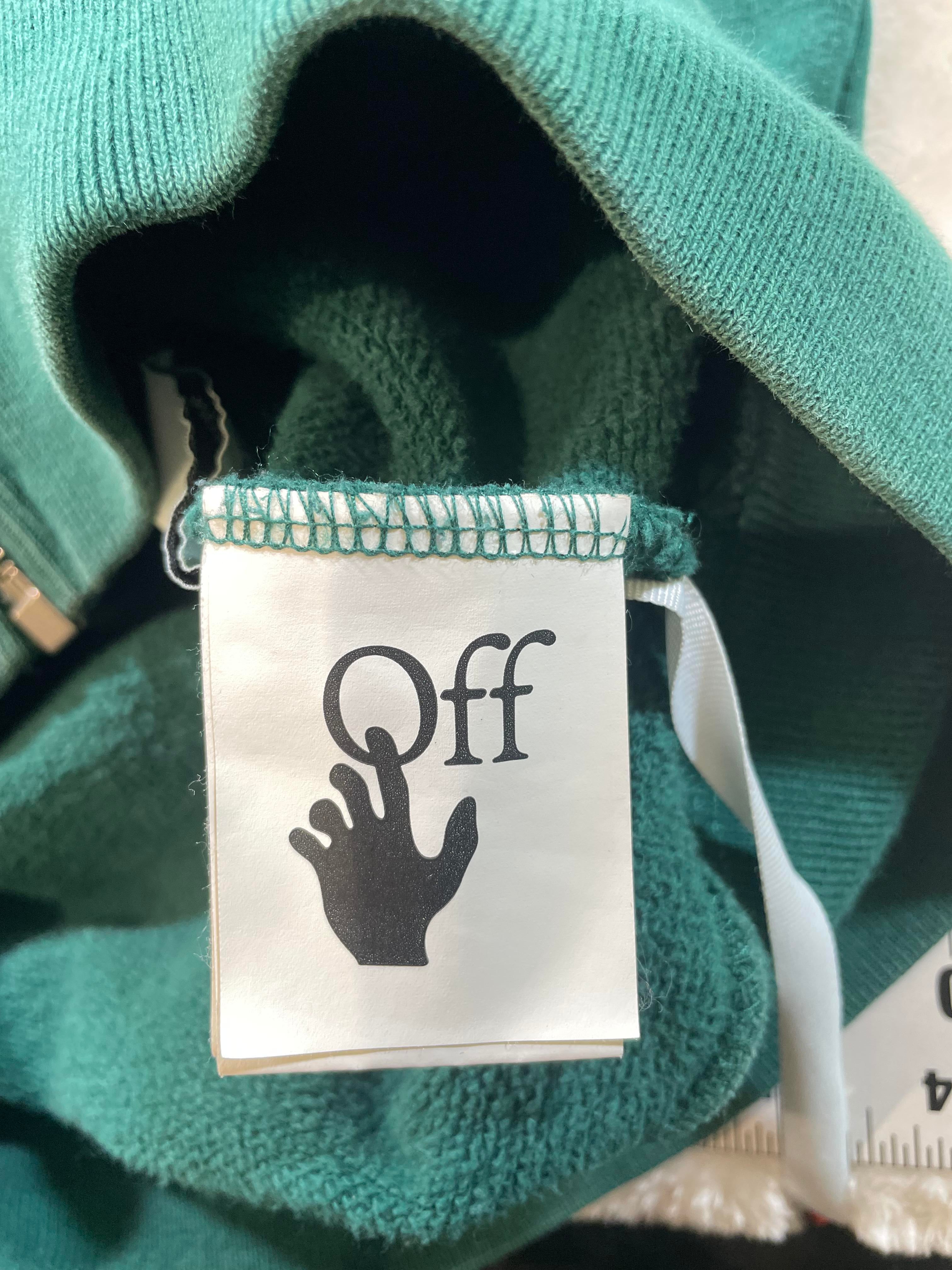 Off White Frankenstein Green & White Zip Up