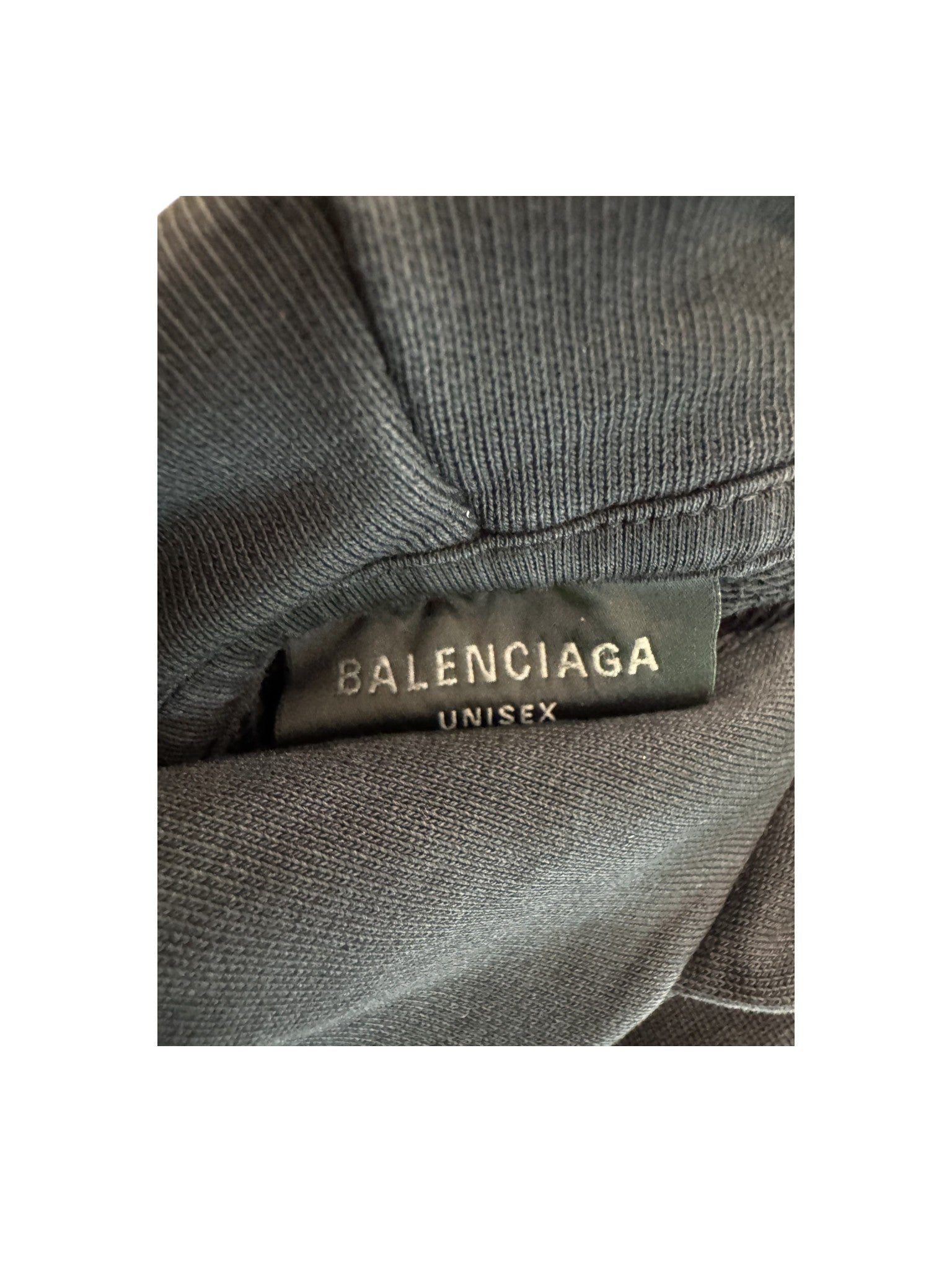 Balenciaga Arm Logo Black Wash Hoodie