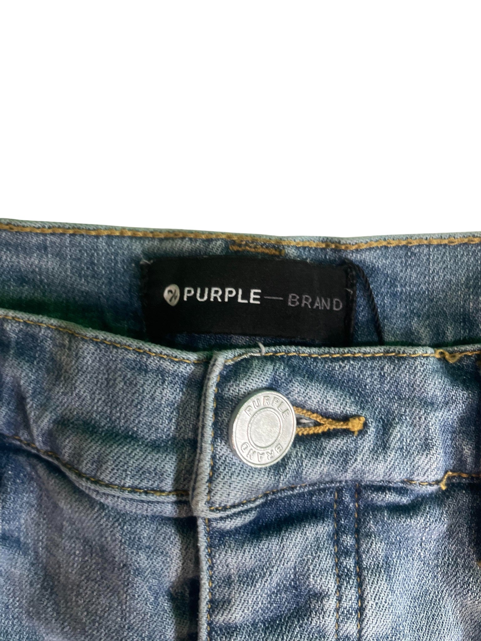 Purple Brand Light Wash Ripped Jeans