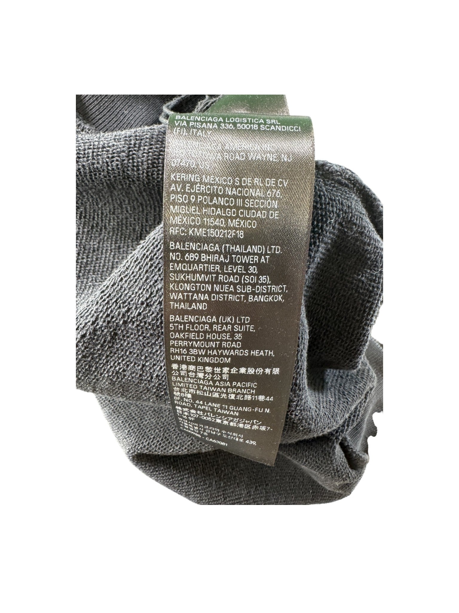 Balenciaga Arm Logo Black Wash Hoodie