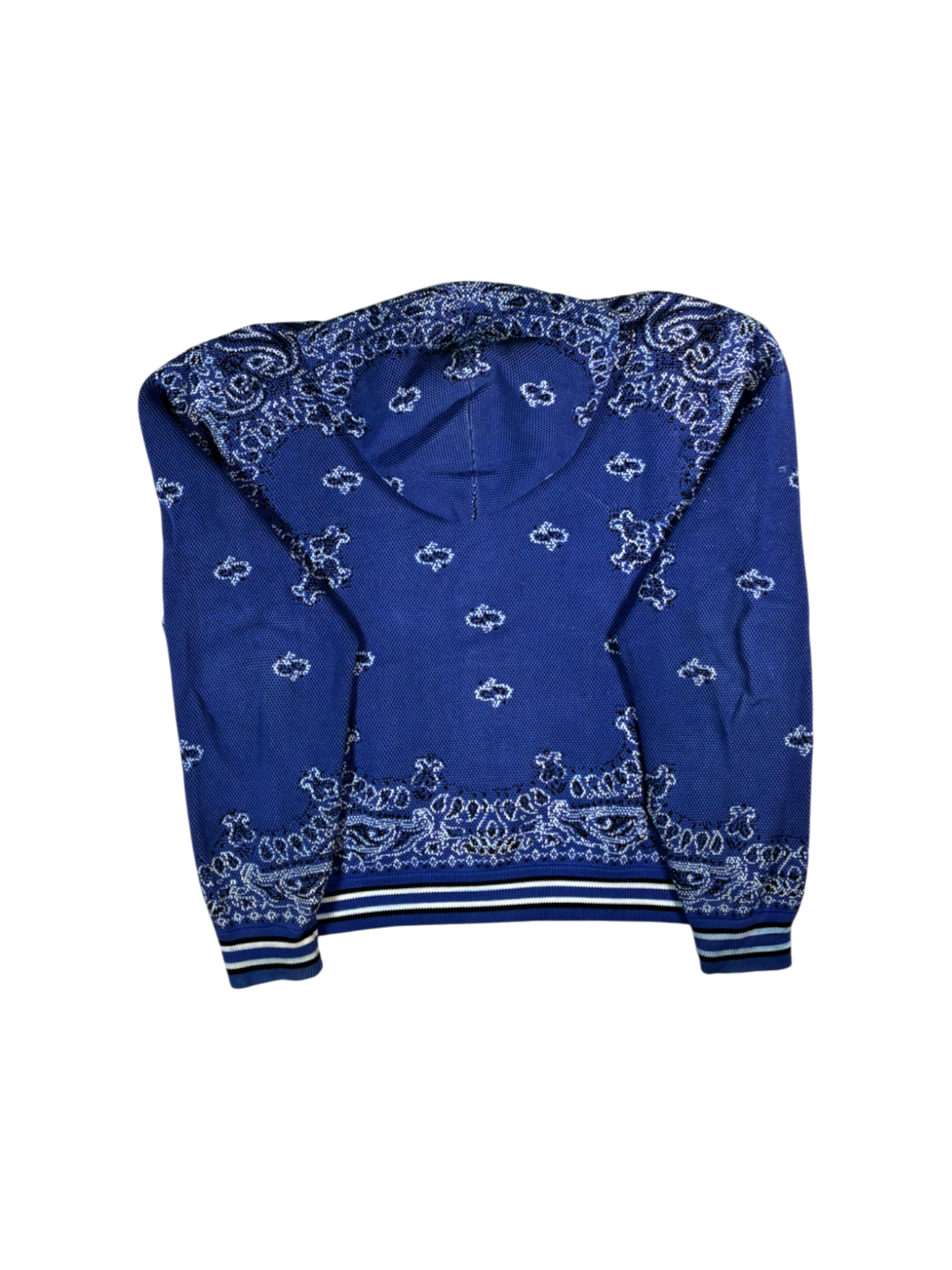 Amiri Knit Paisley Blue Hoodie