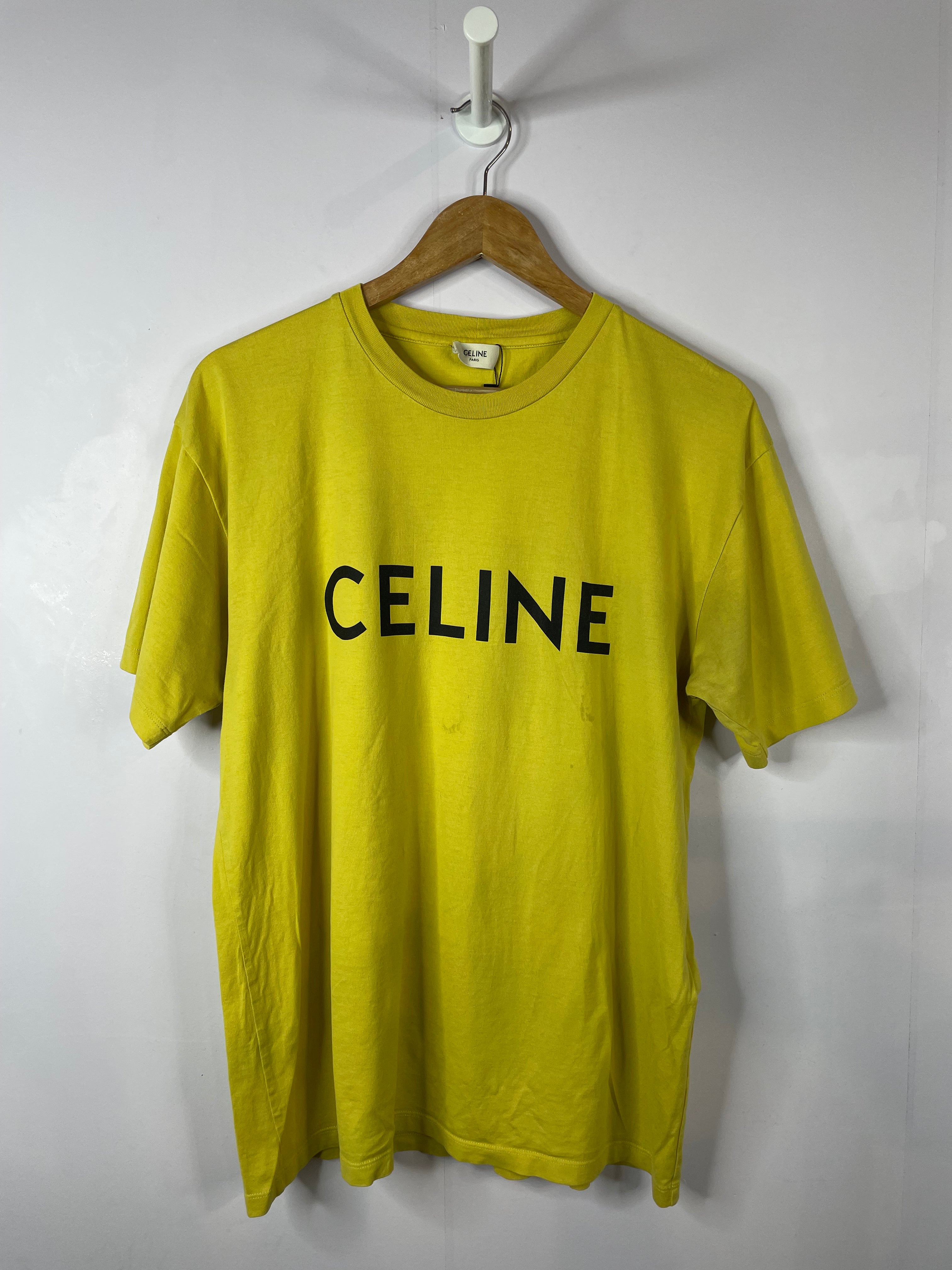 Celine Logo Black & Yellow Tee