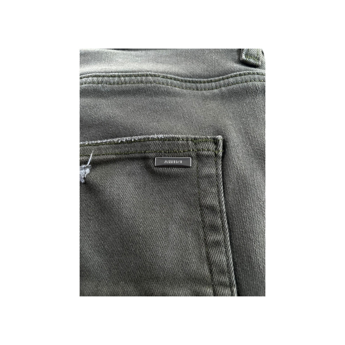 Amiri Patch Olive & Orange Jeans