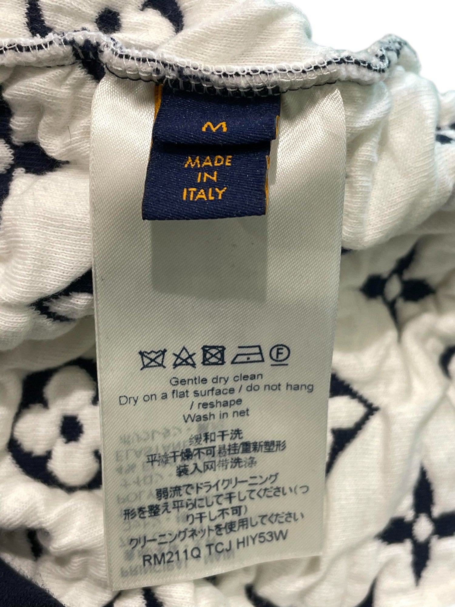LV Blue White Monogram Sweater