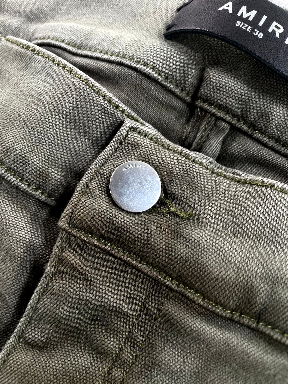 Amiri Patch Olive & Orange Jeans