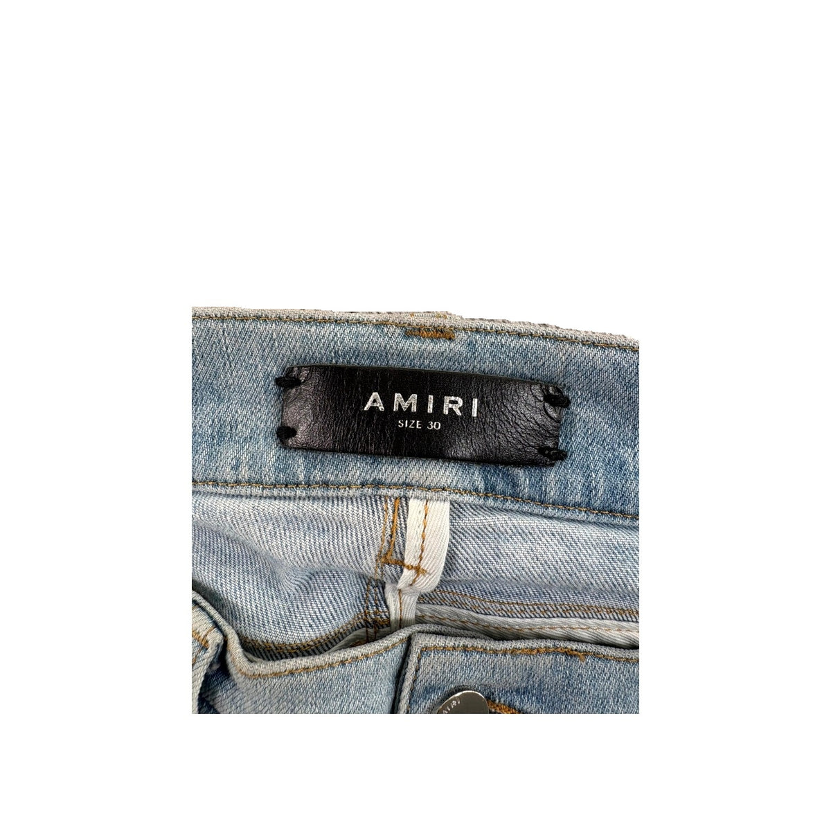 Amiri Cheetah Light Wash Jeans