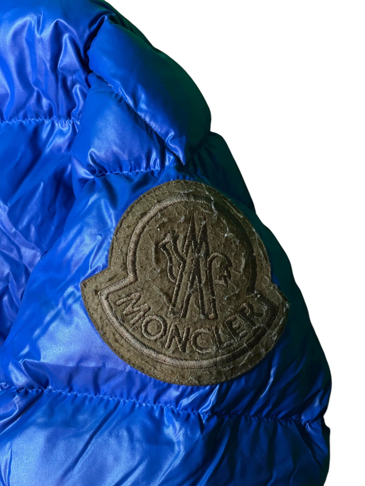 Moncler Dervaux Giubbotto Blue & Green Puffer Coat