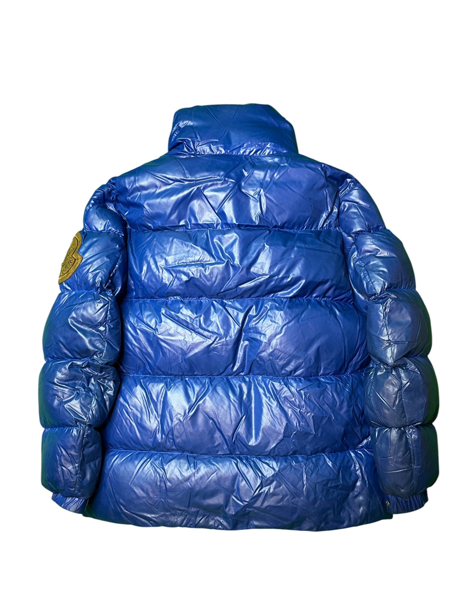 Moncler Dervaux Giubbotto Blue & Green Puffer Coat