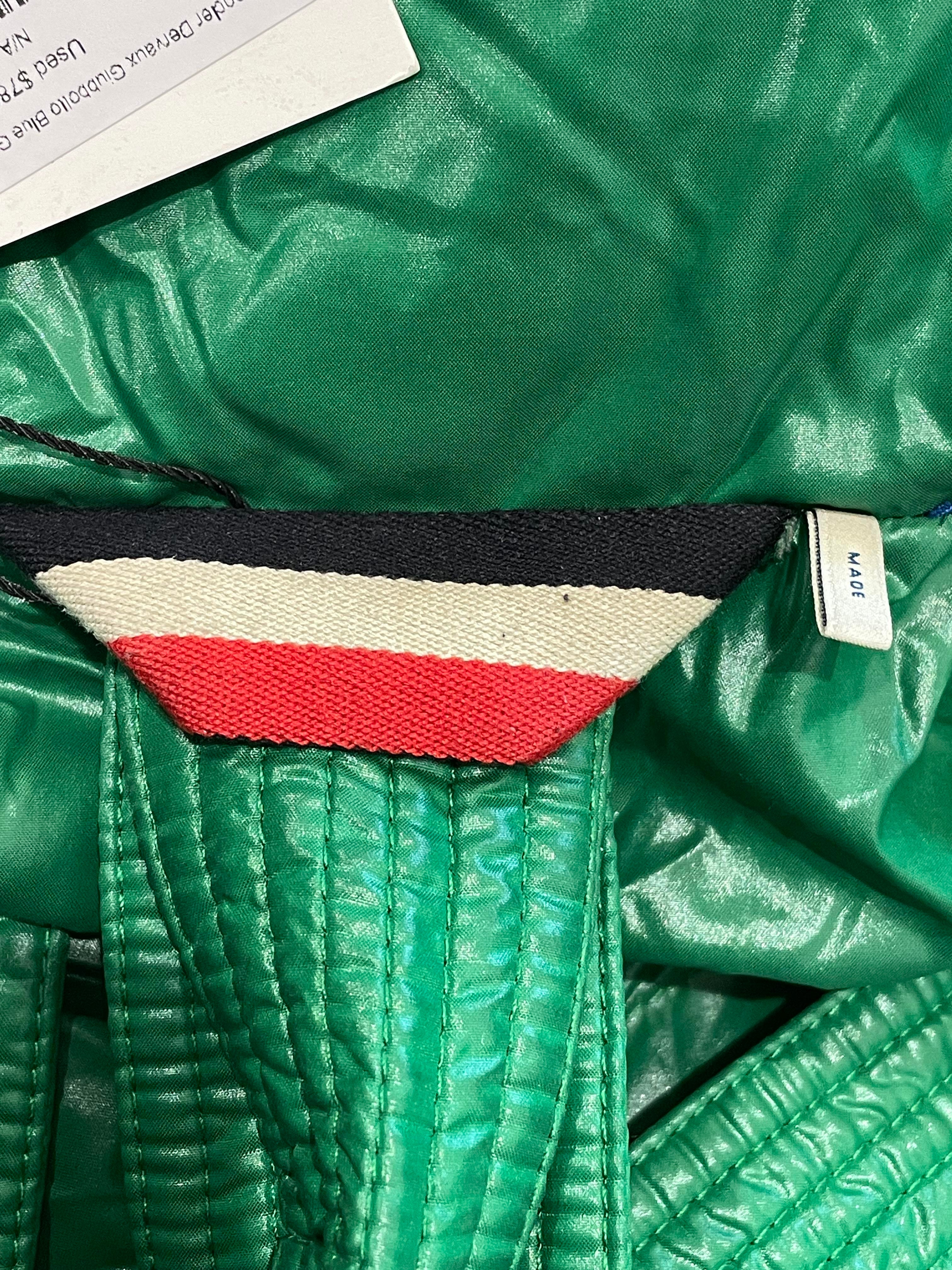 Moncler Dervaux Giubbotto Blue & Green Puffer Coat