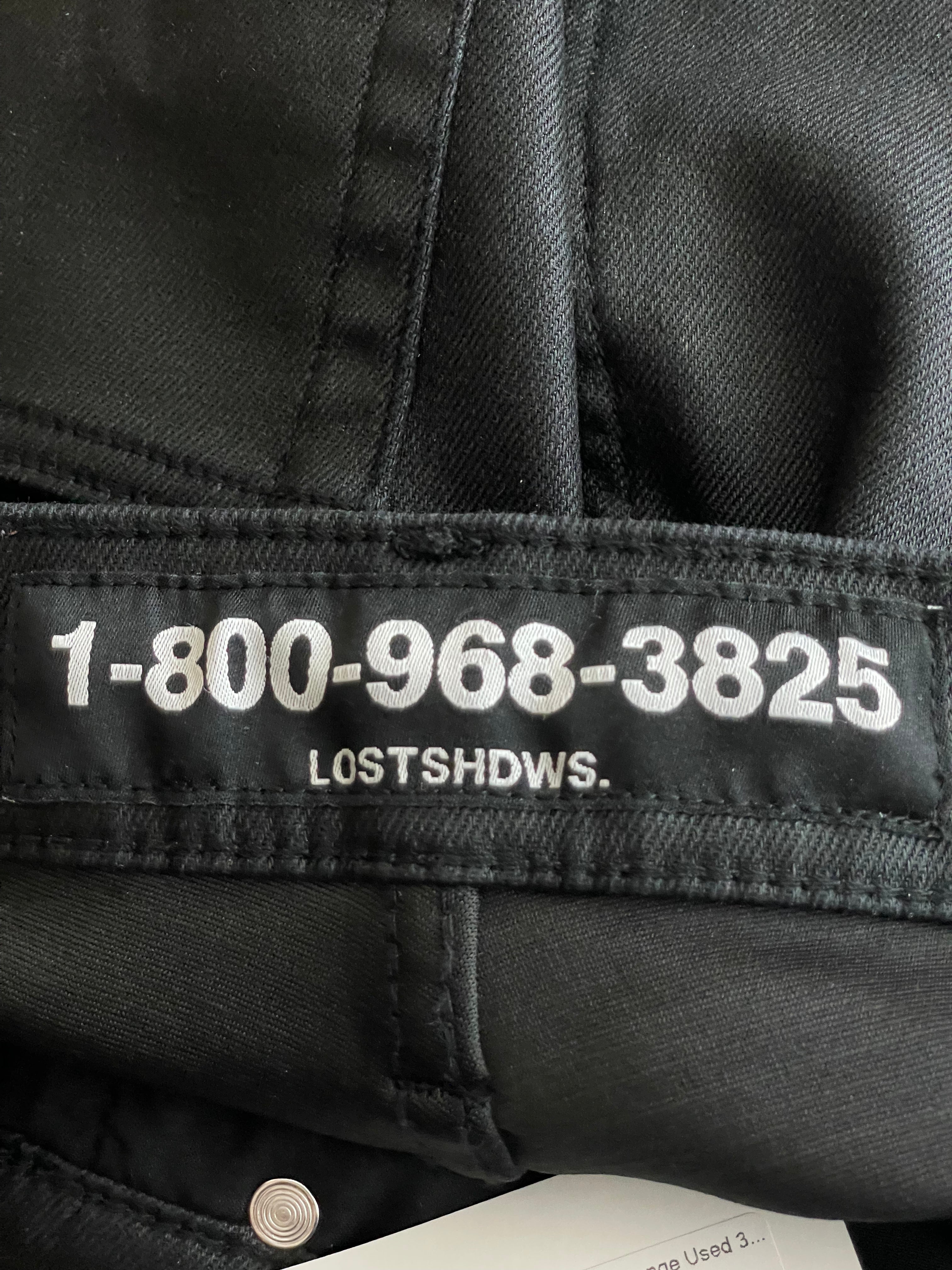 LOSTSHDWS Orange & Black Wax Jeans