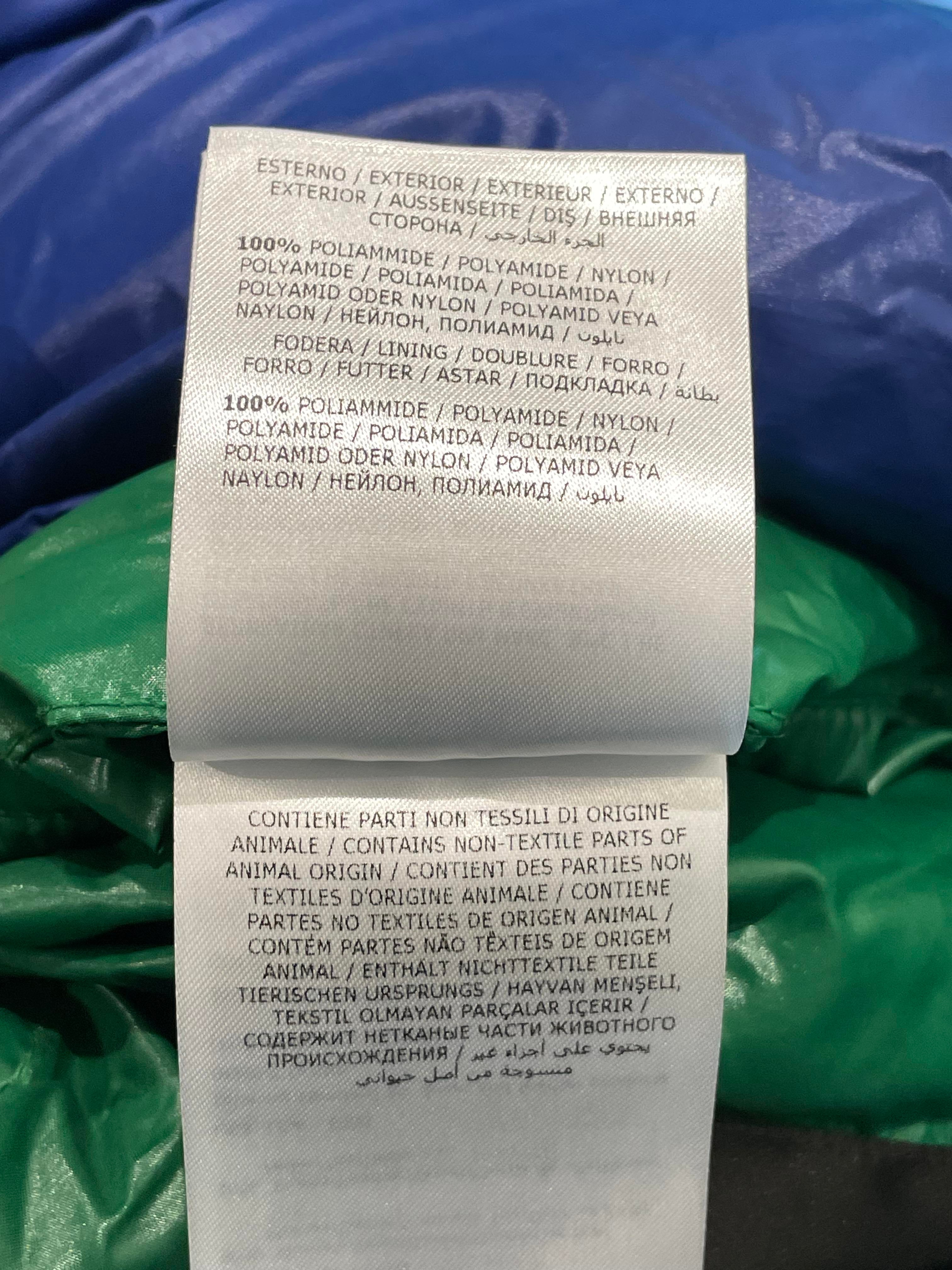 Moncler Dervaux Giubbotto Blue & Green Puffer Coat