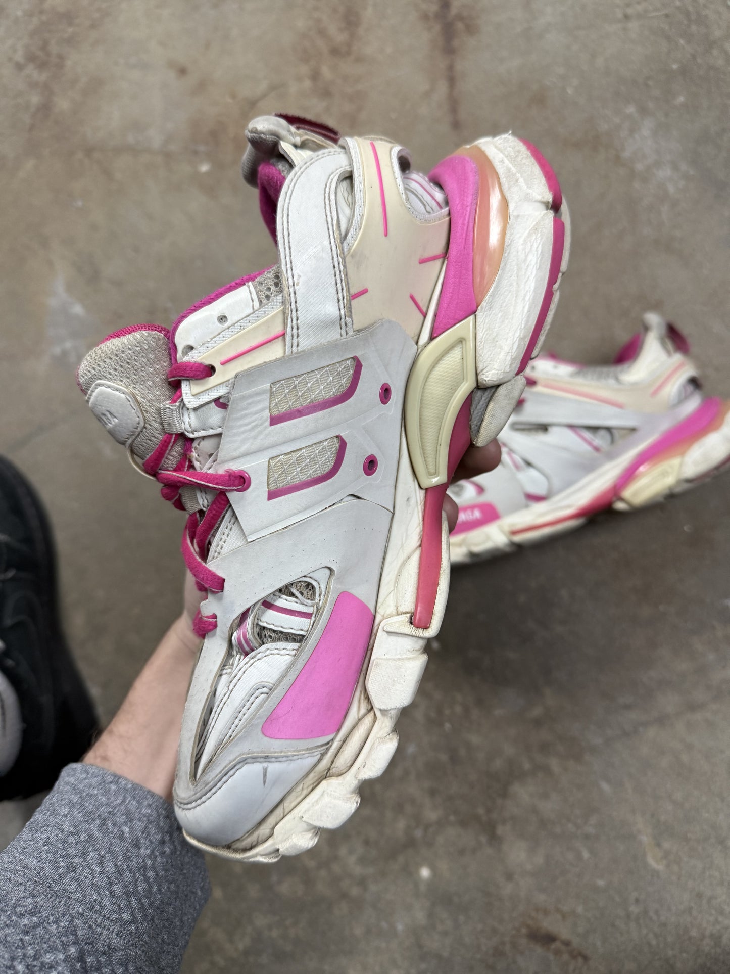 Balenciaga Track White Pink (No Insoles) Used 38 (US 5) No Box