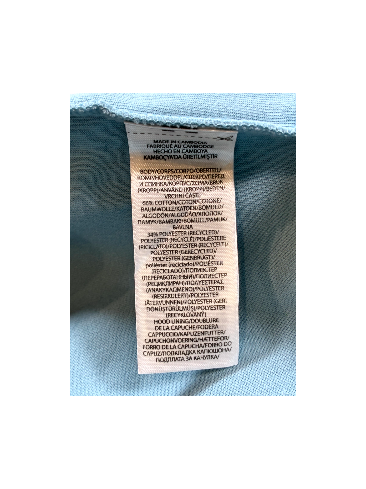 Polo Zip Up Baby Blue Hoodie