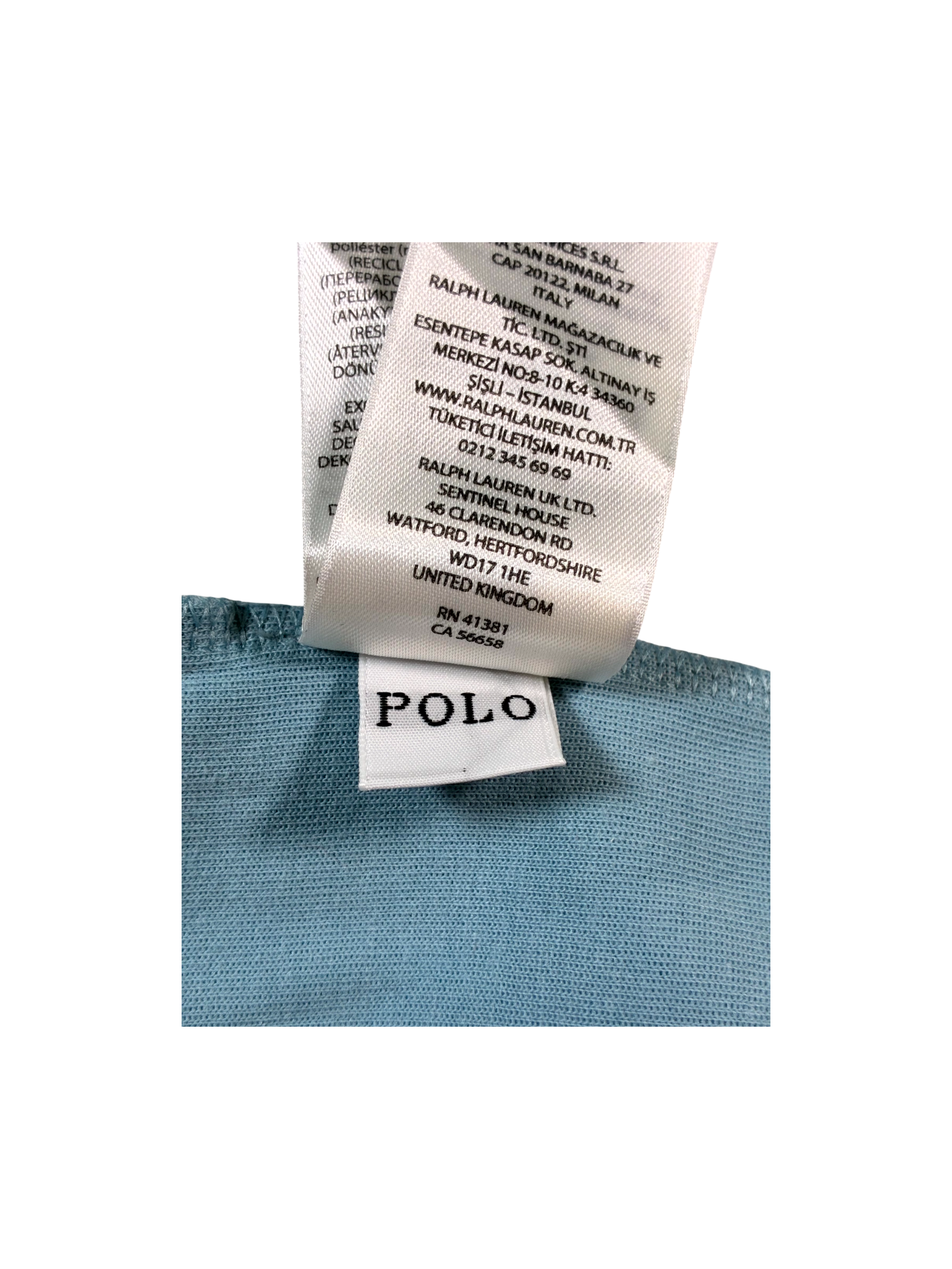 Polo Zip Up Baby Blue Hoodie