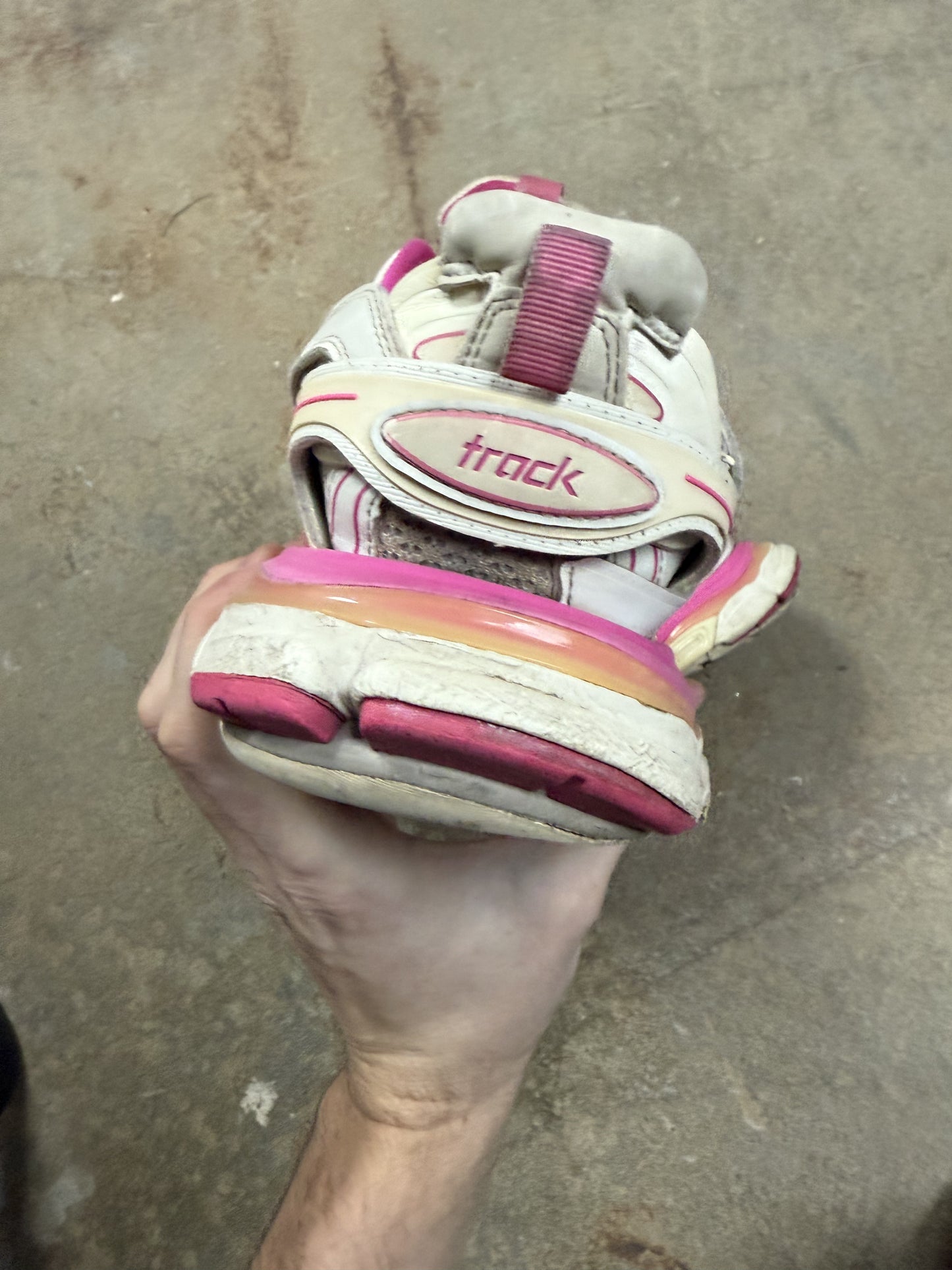 Balenciaga Track White Pink (No Insoles) Used 38 (US 5) No Box