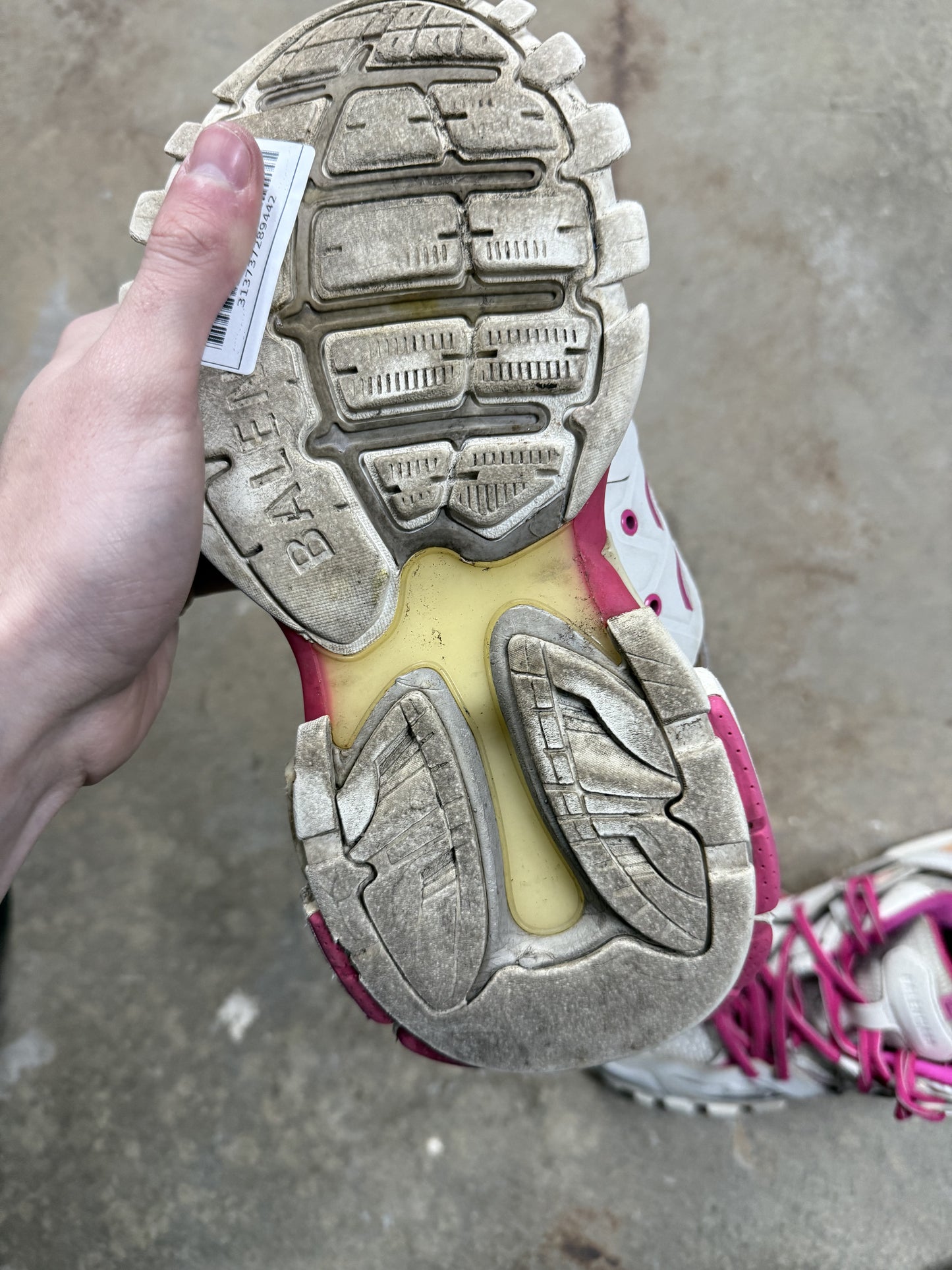 Balenciaga Track White Pink (No Insoles) Used 38 (US 5) No Box
