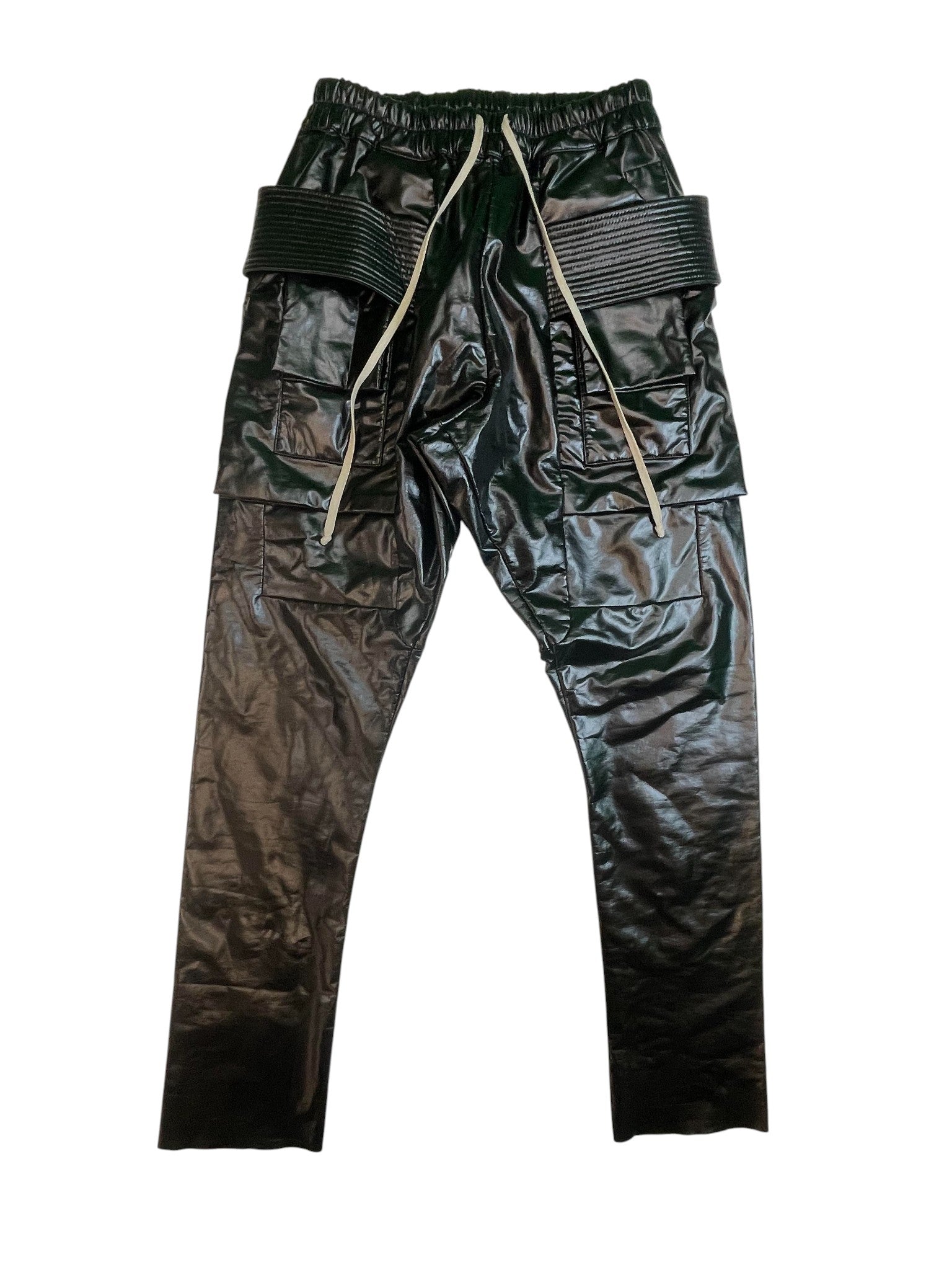 Rick Owens Waxed Creatch Black Cargos