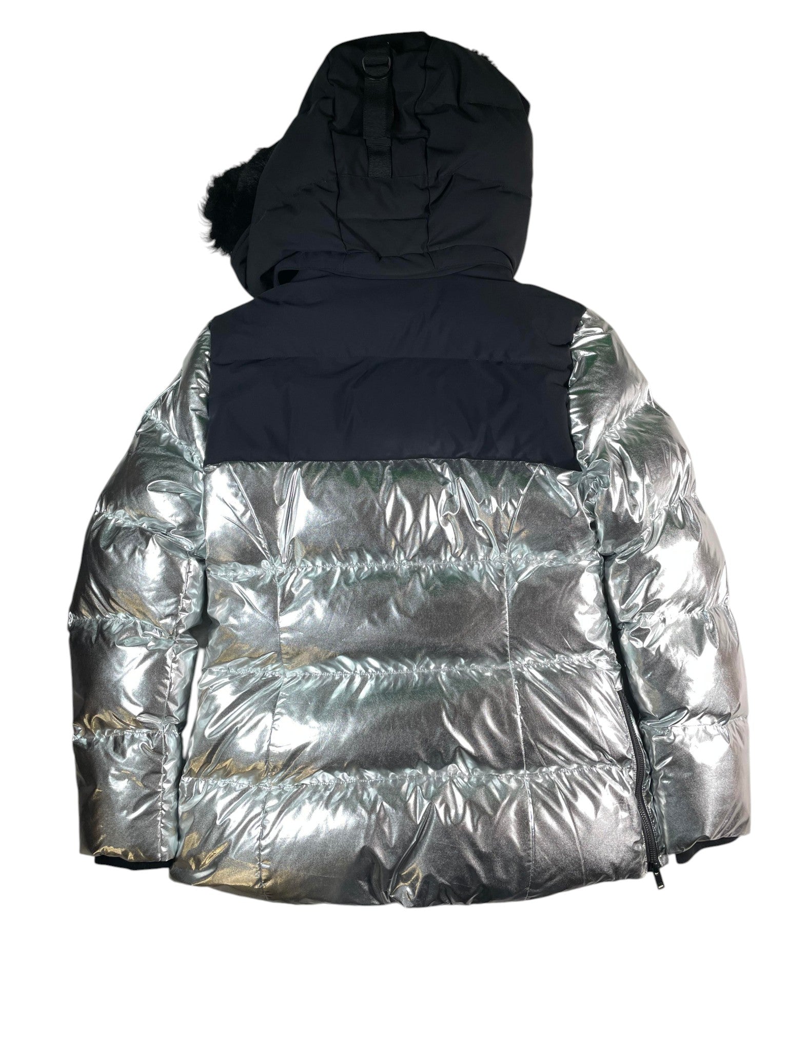 Moose Knuckles Black & Silver Puffer Jacket