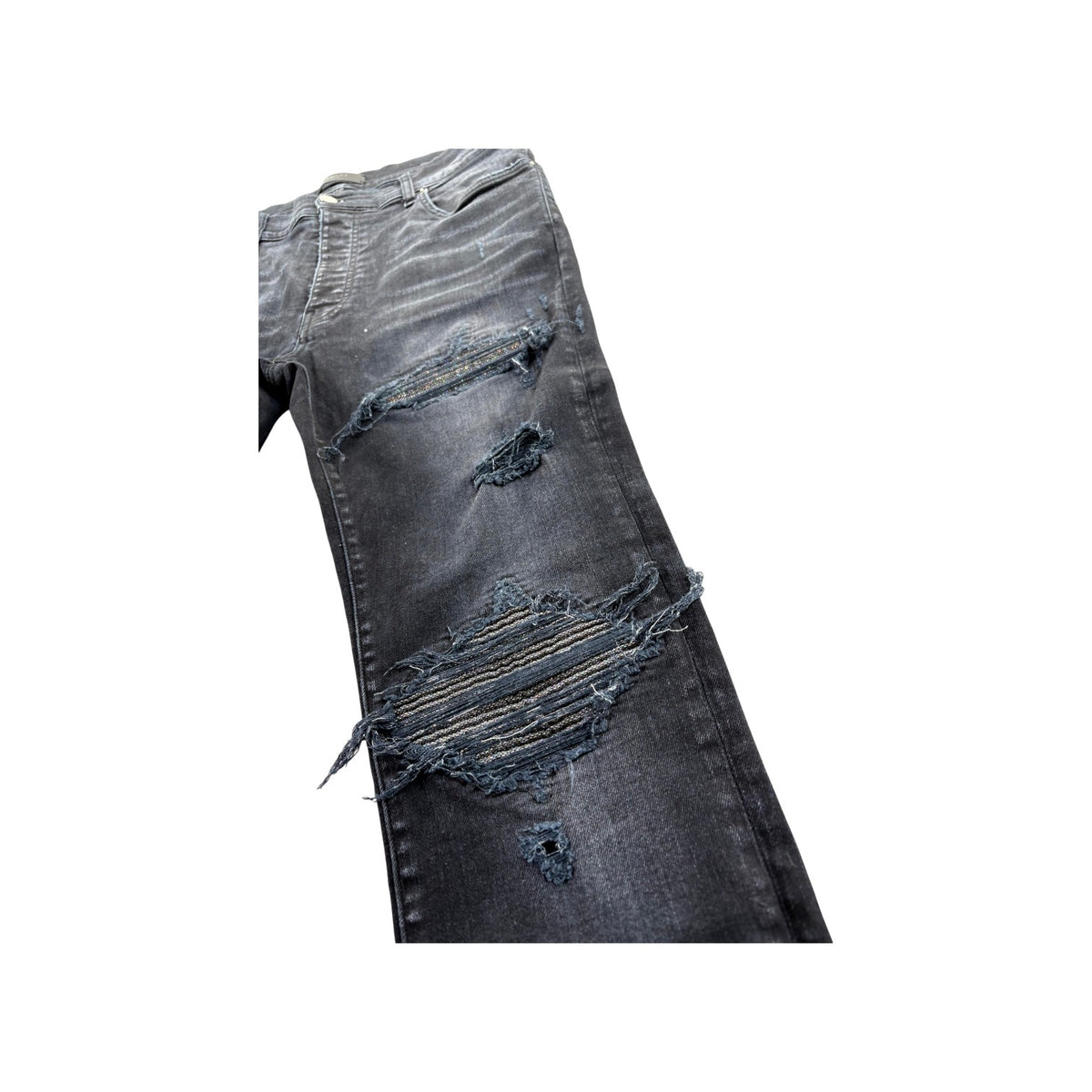 Amiri "MX1" Iridescent Patch Black Jeans