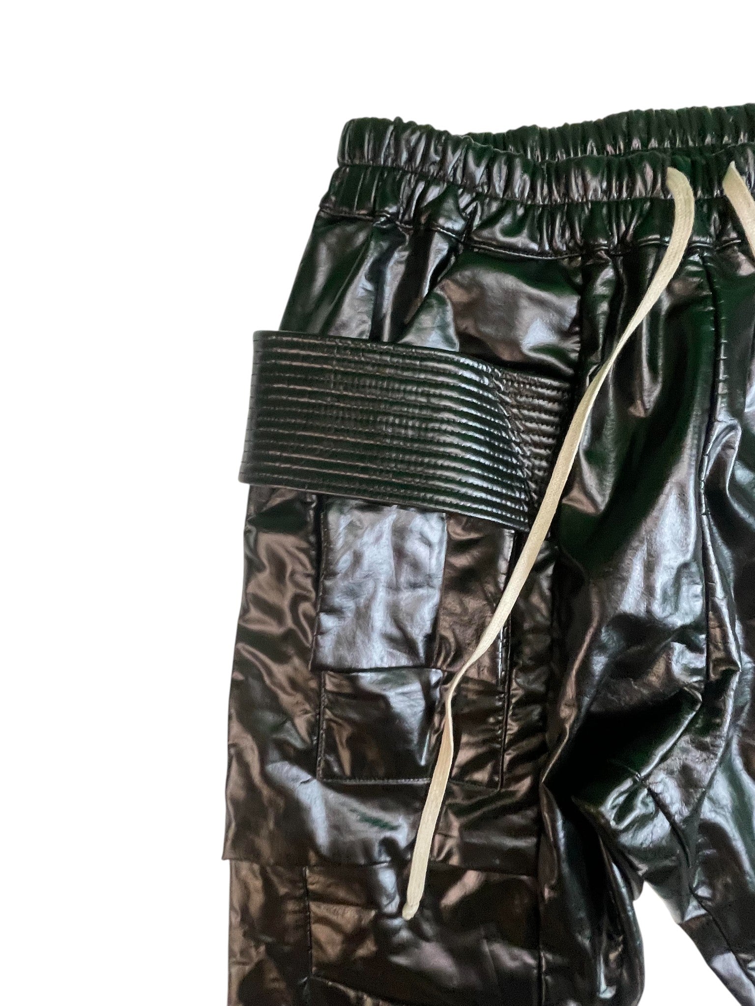 Rick Owens Waxed Creatch Black Cargos