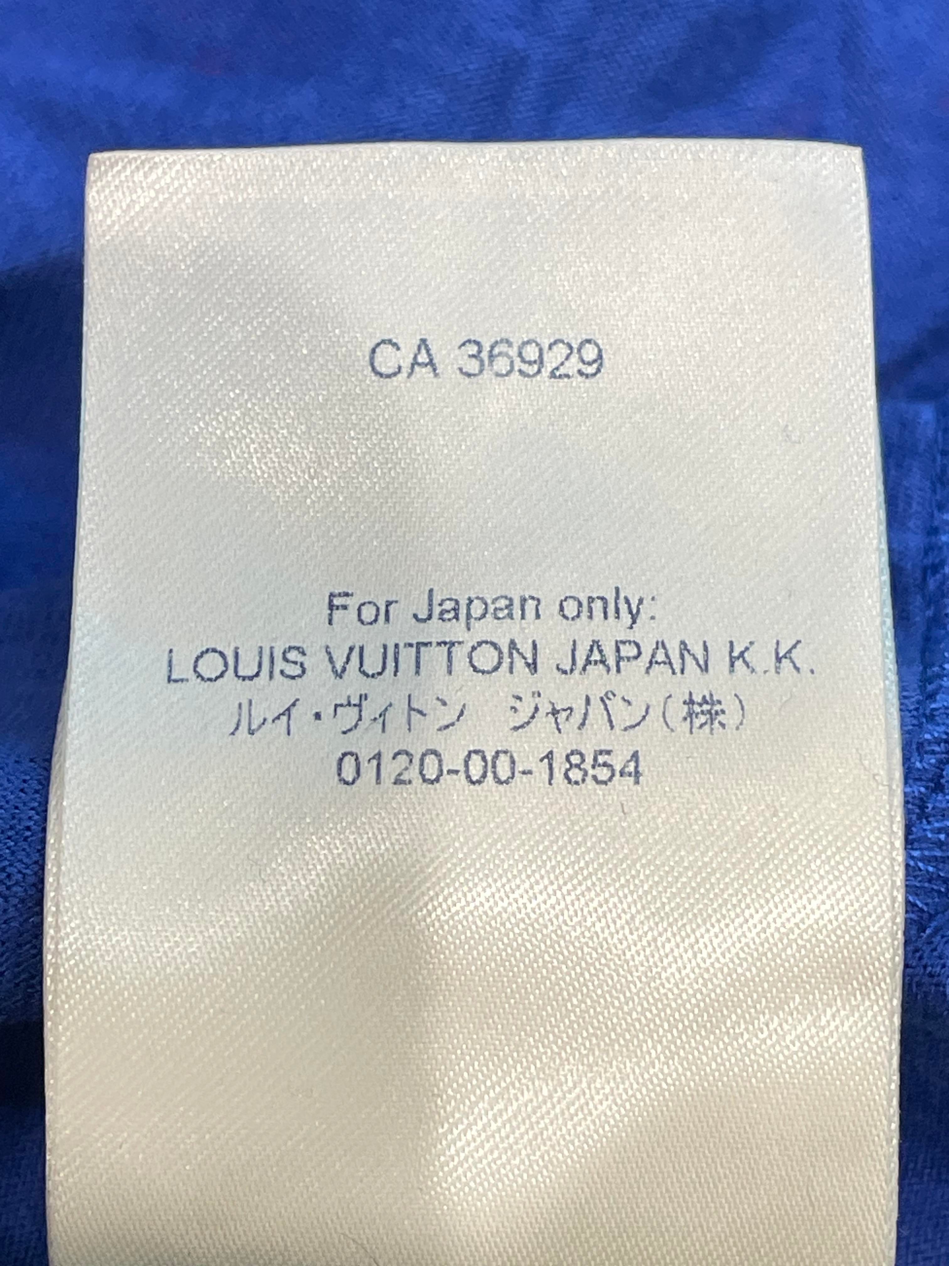 LV Blue Red All Over Logo T-shirt