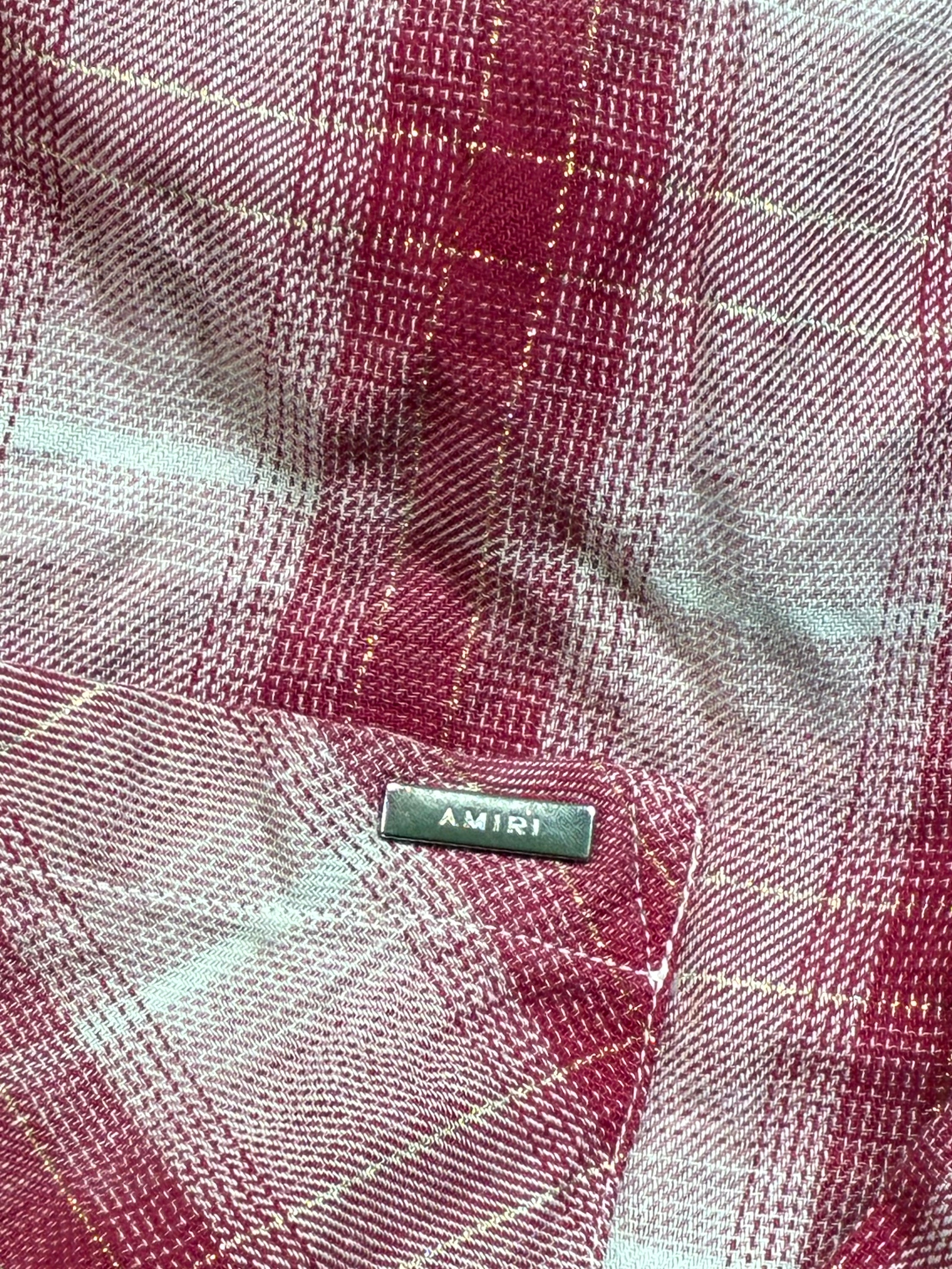 Amiri Button Up Pink Peach Shirt