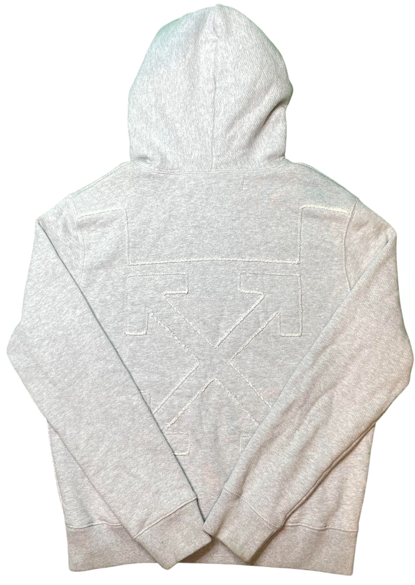 Off-White Hoodie Grey Stitch Arrow Logo