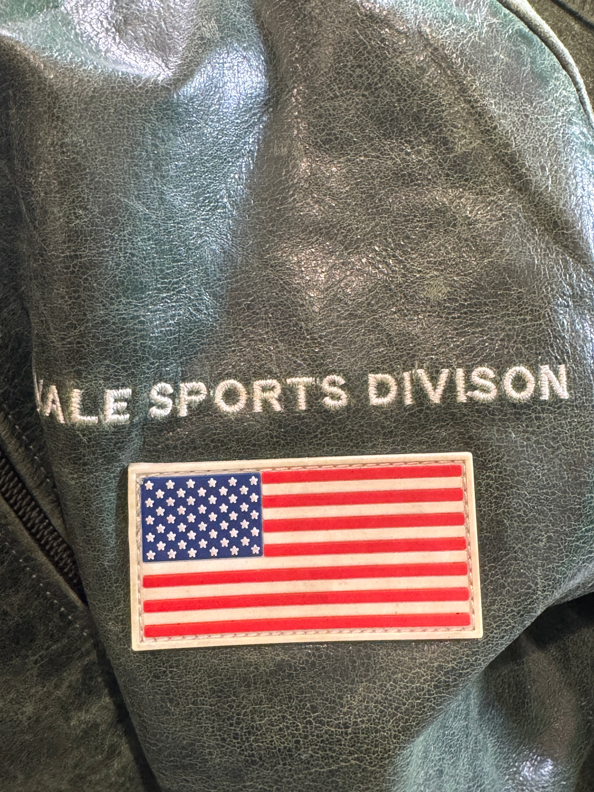 Vale Leather Green Varsity Jacket