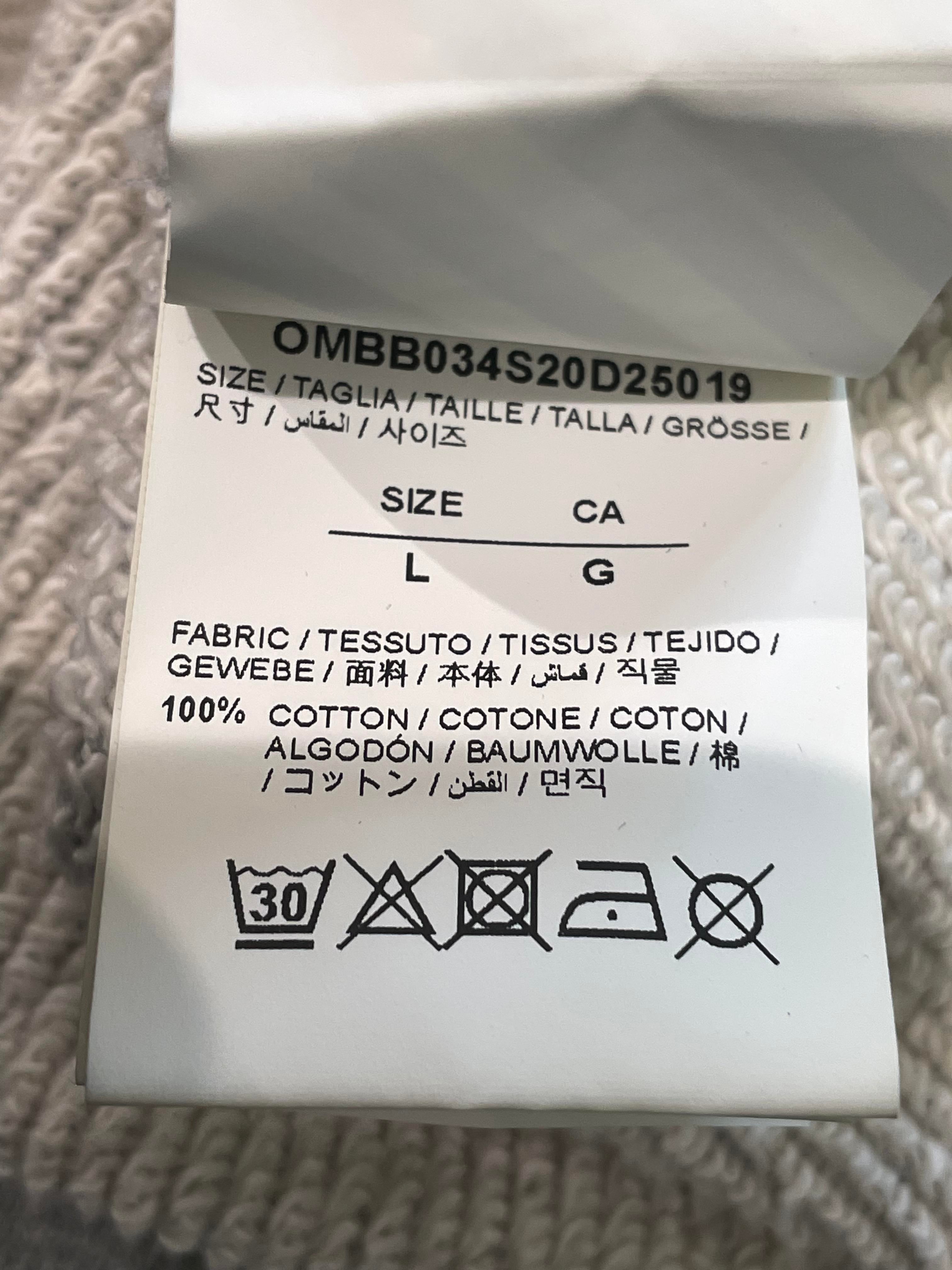 Off-White Hoodie Grey Stitch Arrow Logo