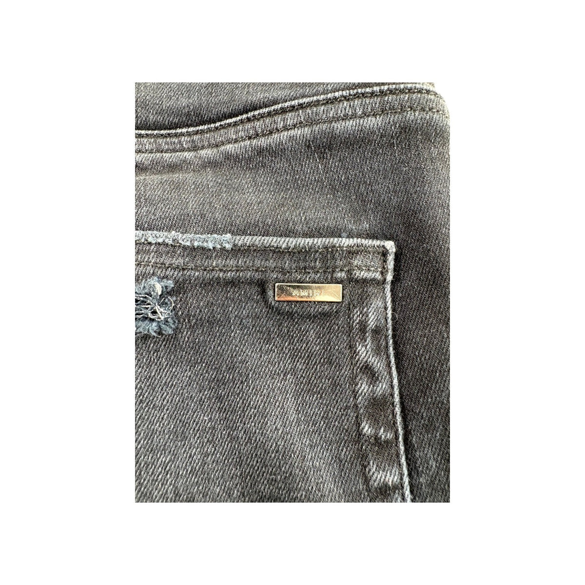 Amiri "MX1" Iridescent Patch Black Jeans