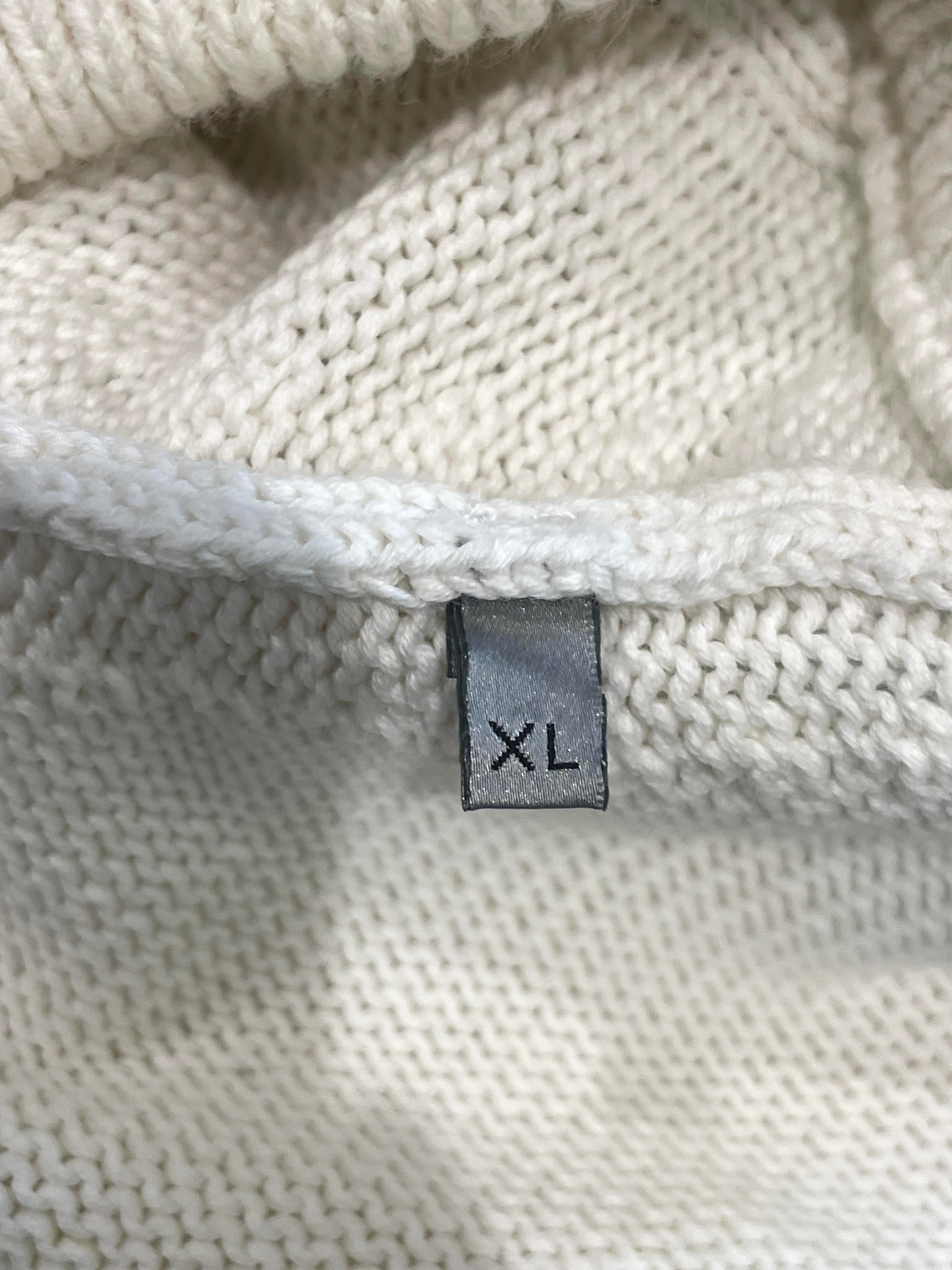 Dior Knit Sweater Cream Oblique Sleeve