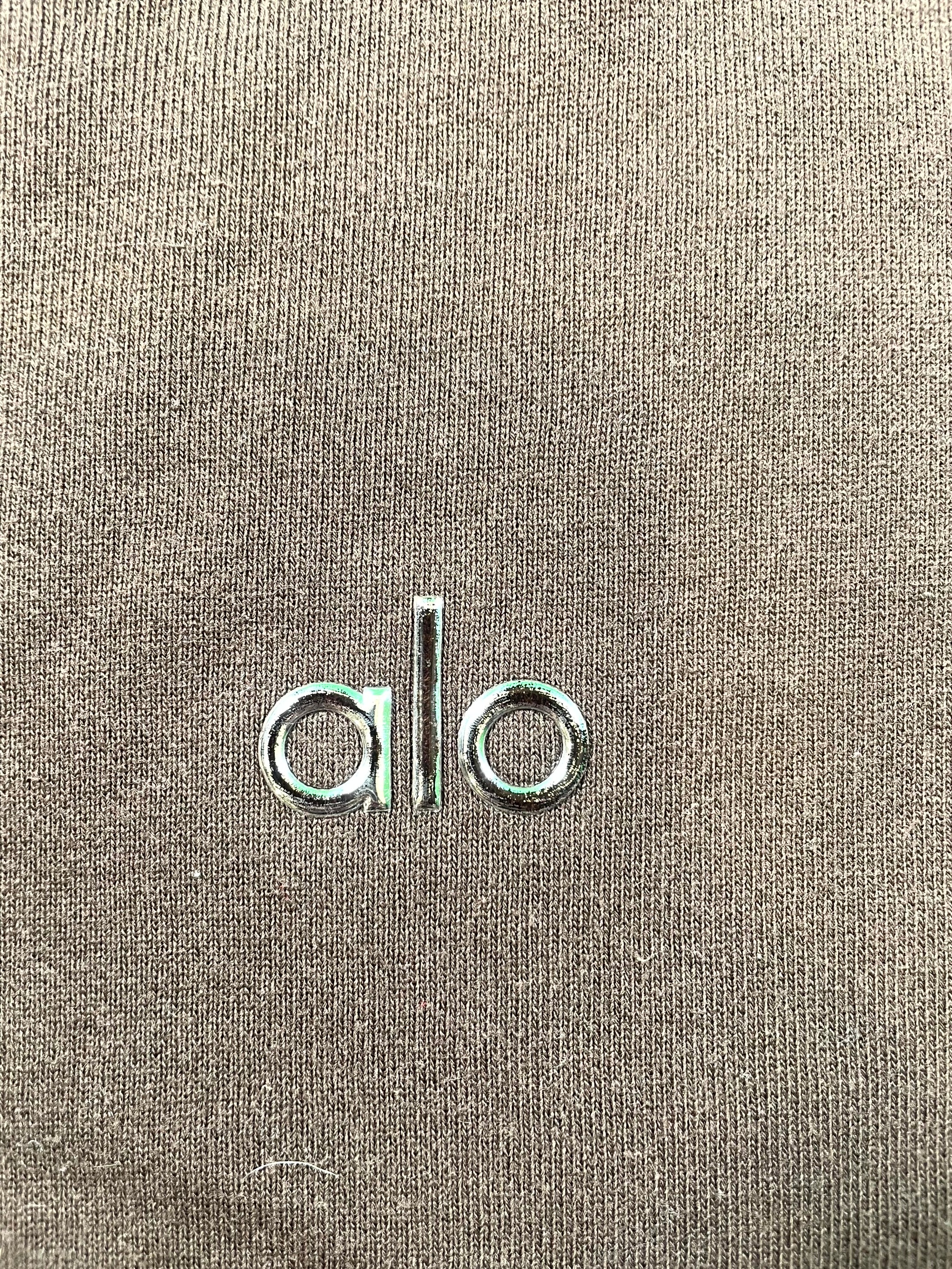 ALO "Accolade" Crewneck Brown Sweatshirt