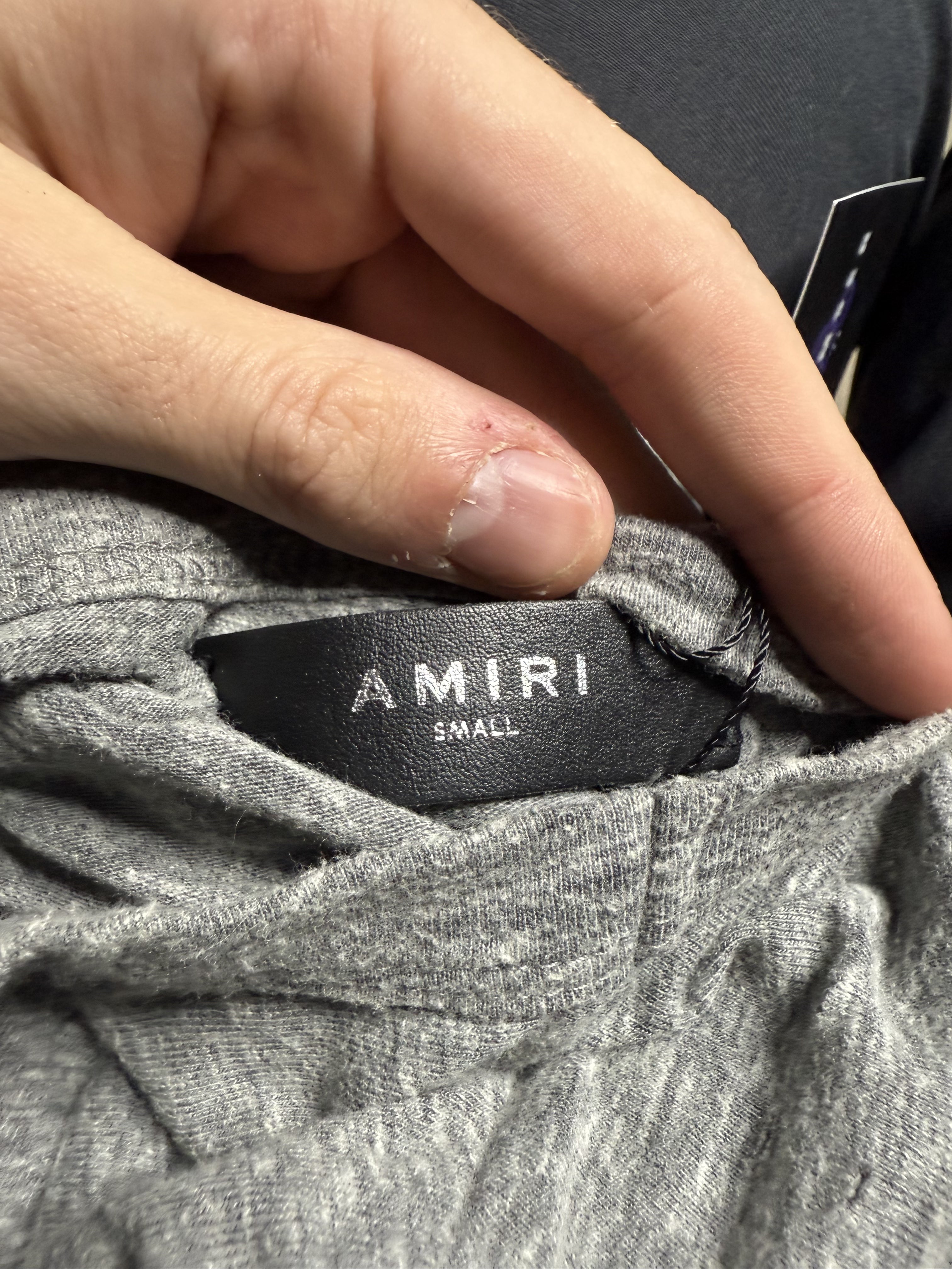 Amiri Golden Gaurdian Tee Grey Purple Used Small