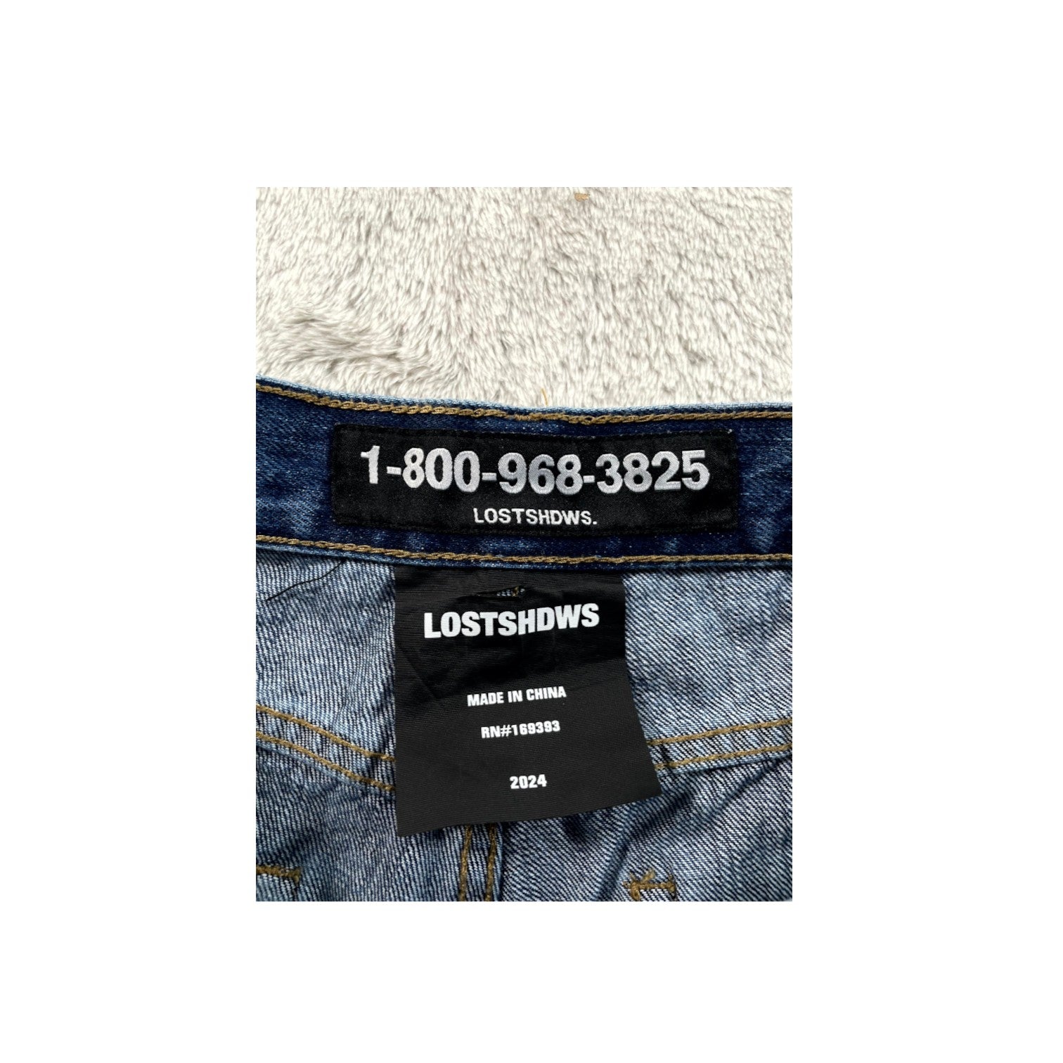 LOST SHDWS Light Wash & Cream Jeans