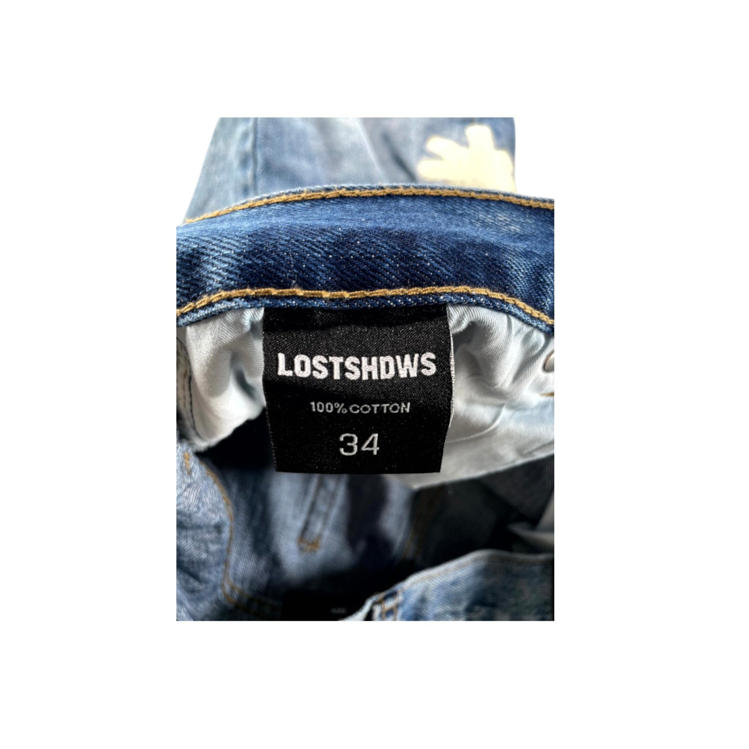 LOST SHDWS Light Wash & Cream Jeans